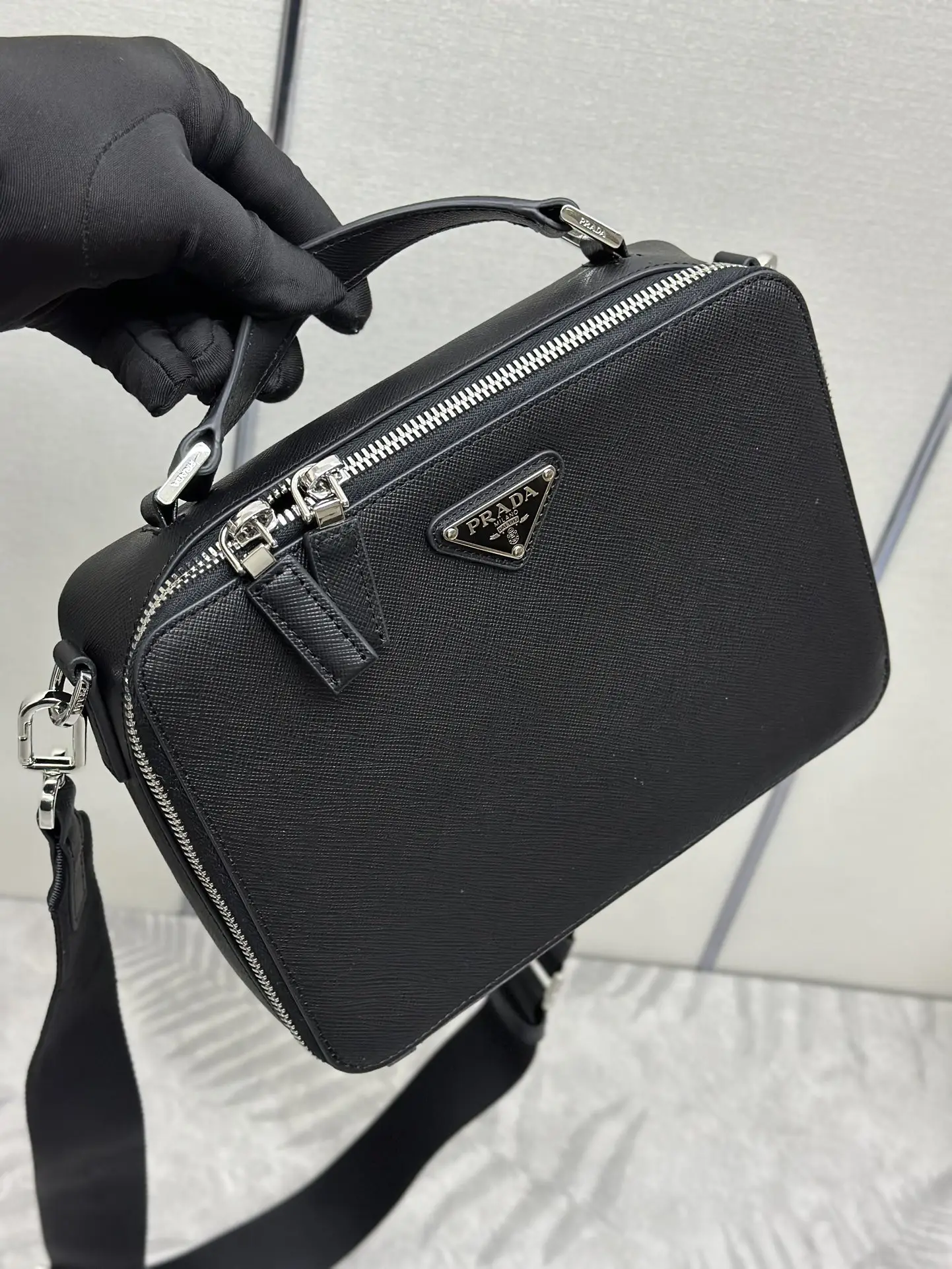 Saffiano Leather Brique Camera Bag D89016277 — view 7