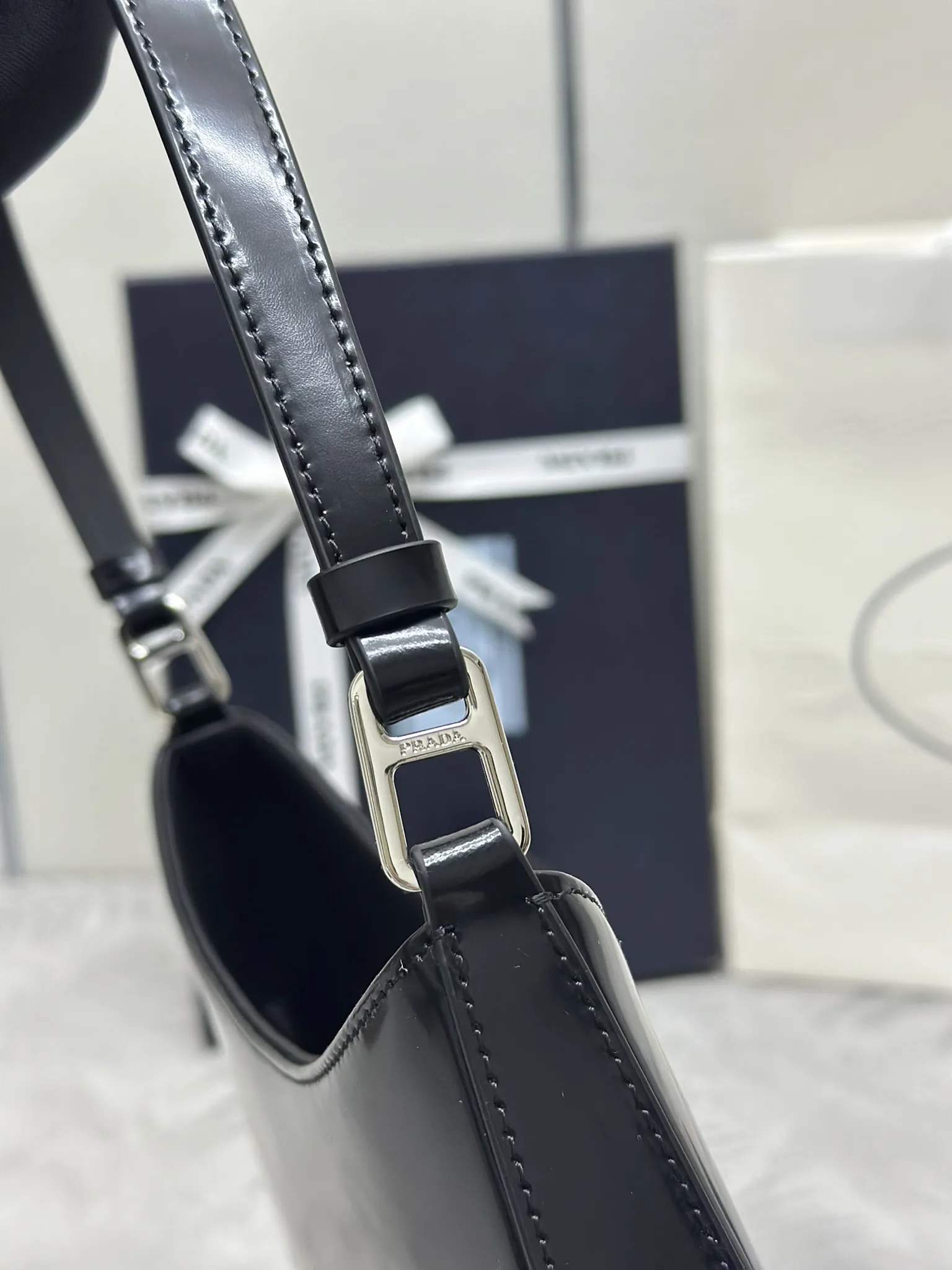 Prada 1BC499 Leather Shoulder Bag D82016280 — view 7