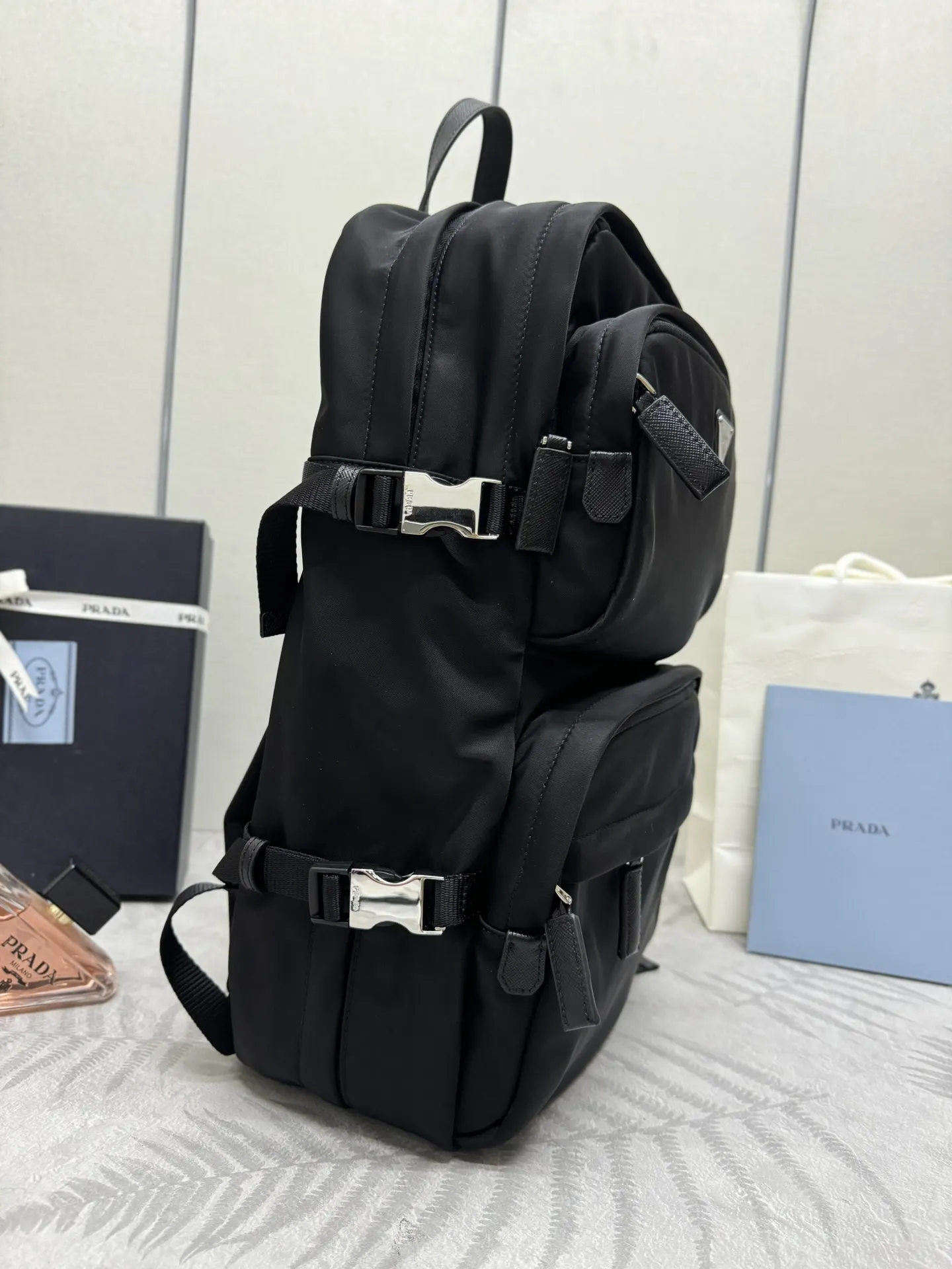 Prada Re-Nylon Multi-Pocket Backpack D93016281 — view 2