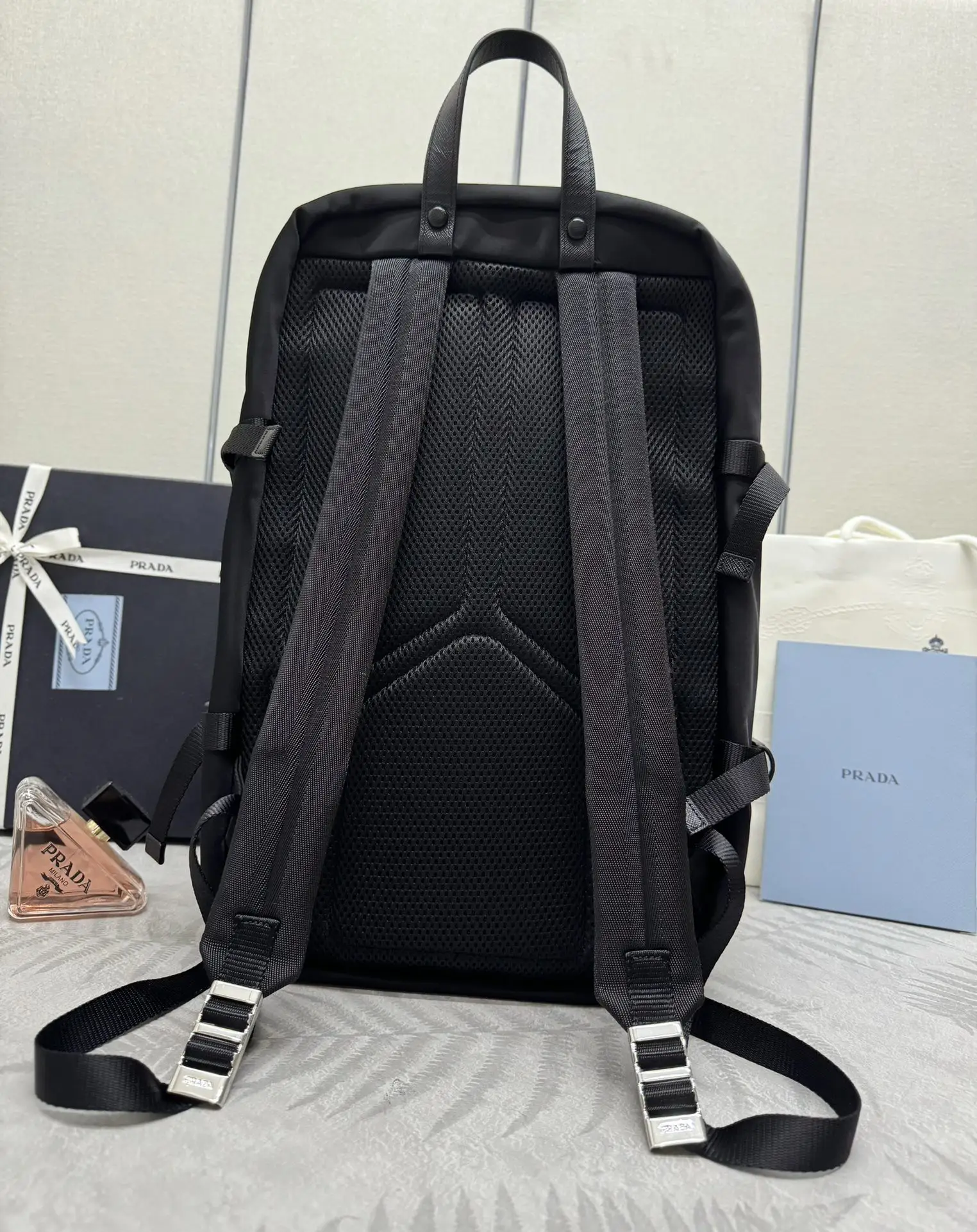 Prada Re-Nylon Multi-Pocket Backpack D93016281 — view 3