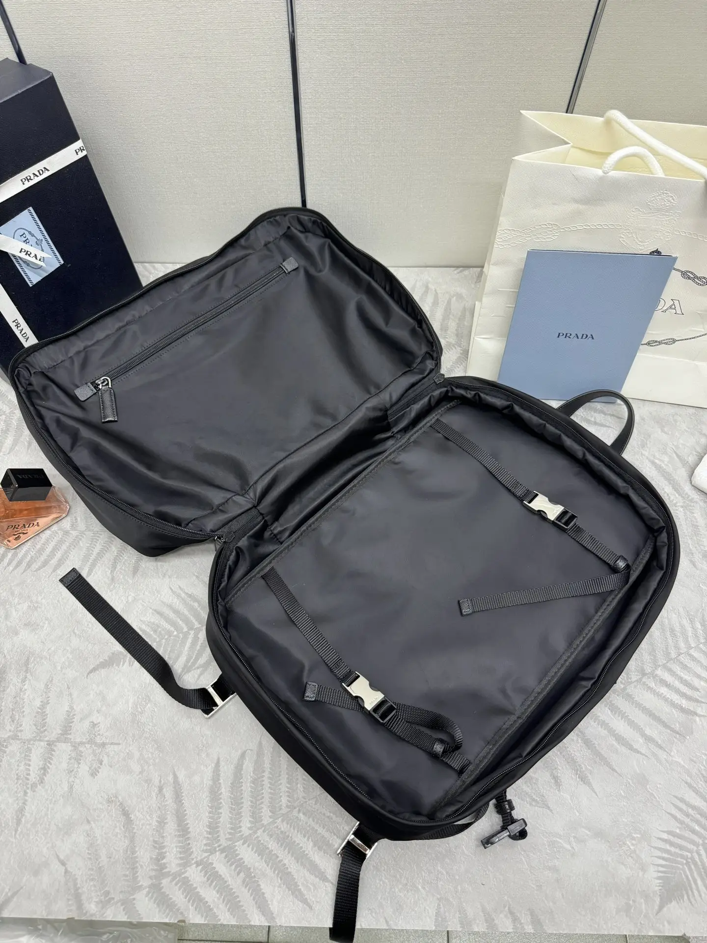 Prada Re-Nylon Multi-Pocket Backpack D93016281 — view 8