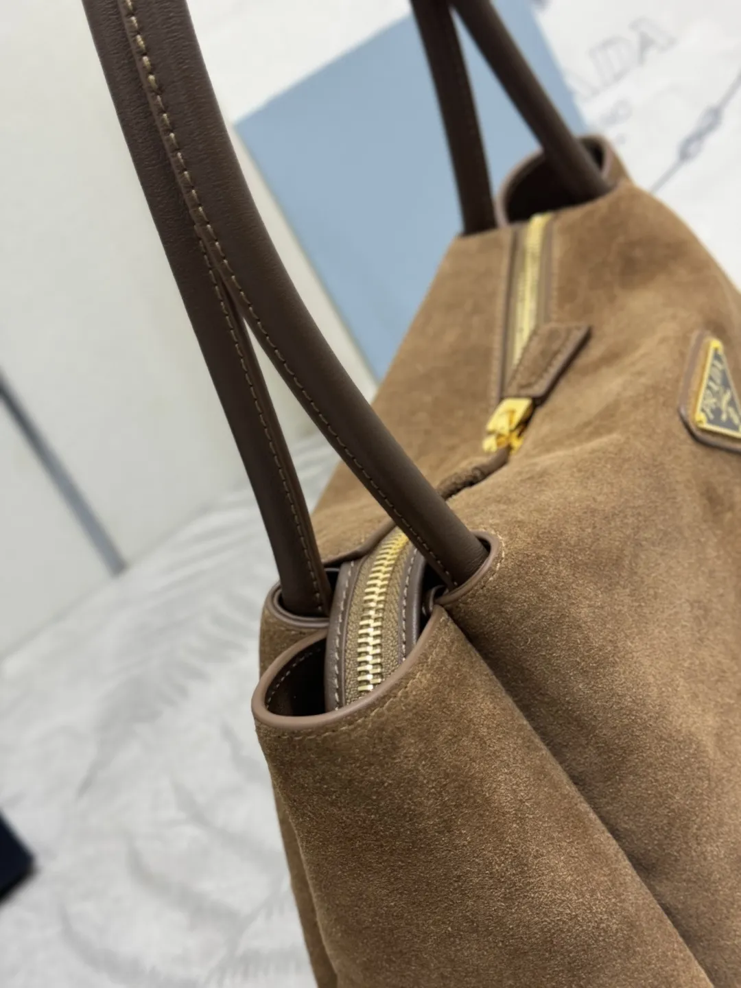 Prada Suede Shoulder Bag 1BA444 D88016287 — view 5