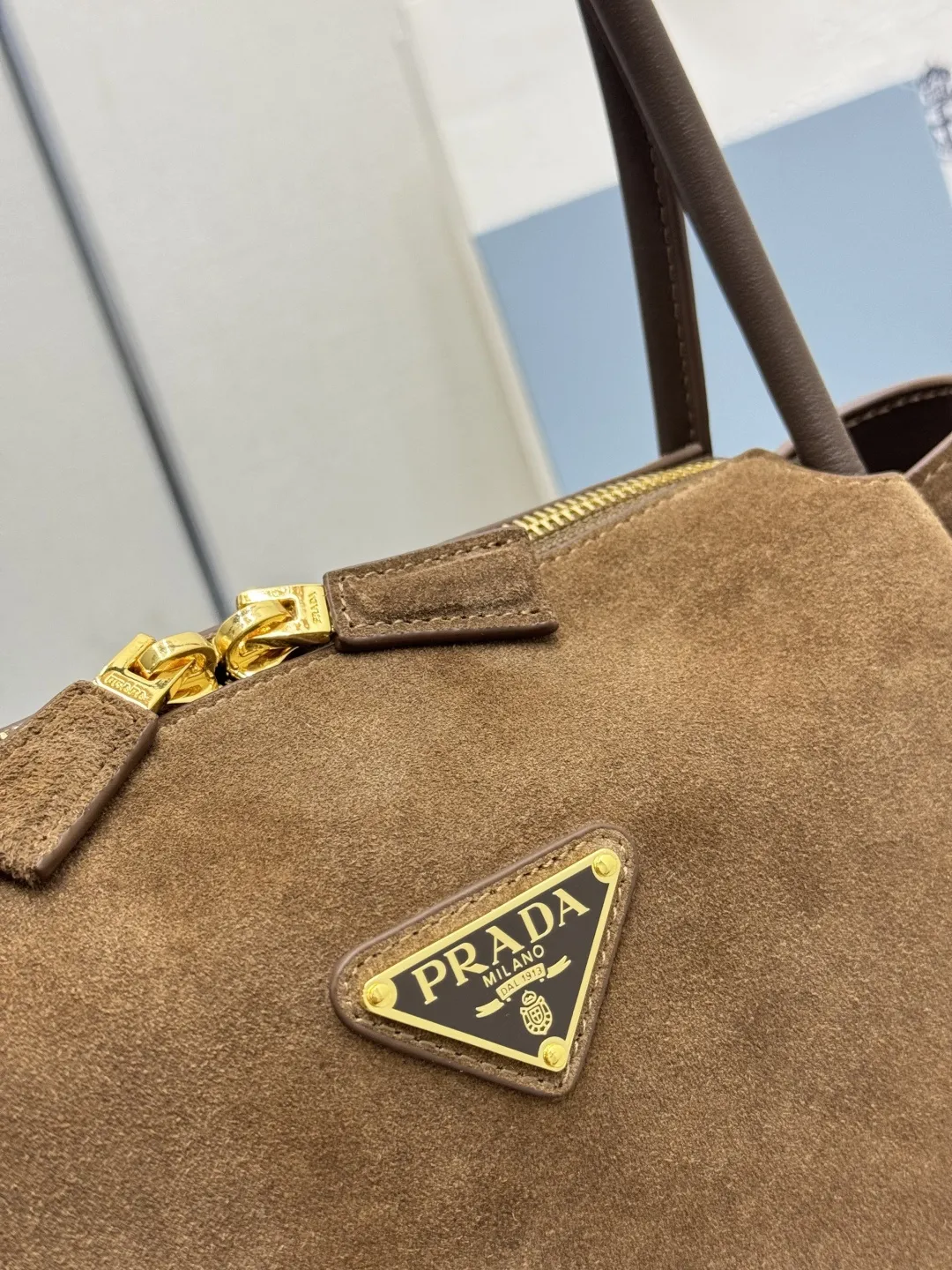 Prada Suede Shoulder Bag 1BA444 D88016287 — view 7