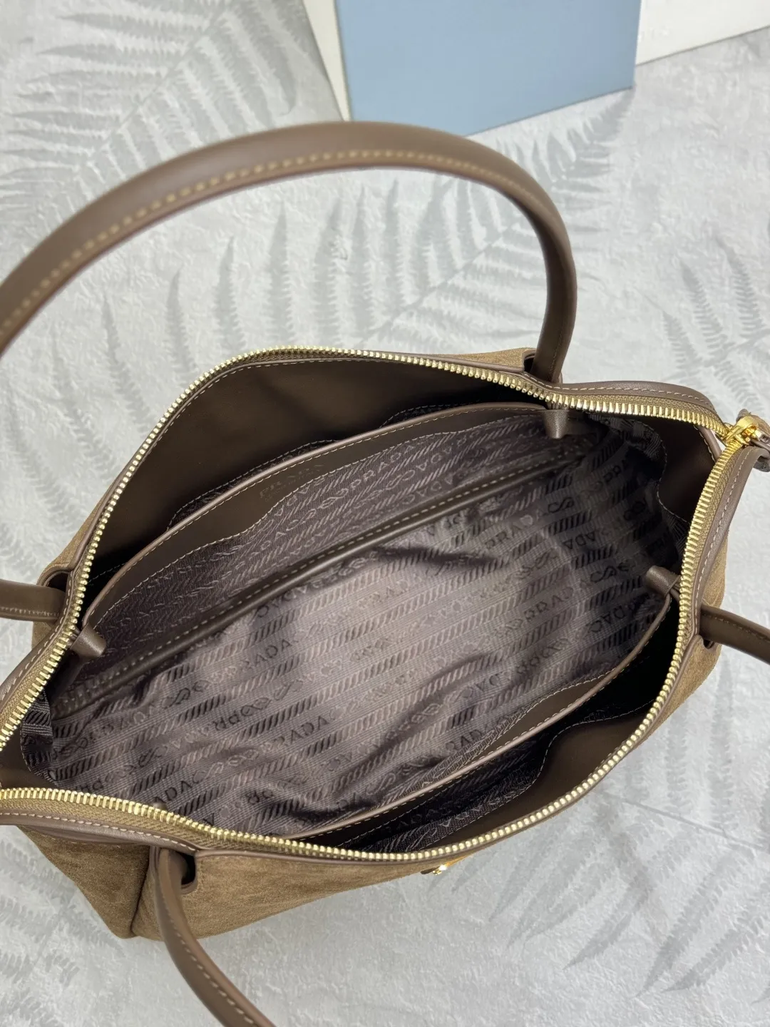 Prada Suede Shoulder Bag 1BA444 D88016287 — view 8