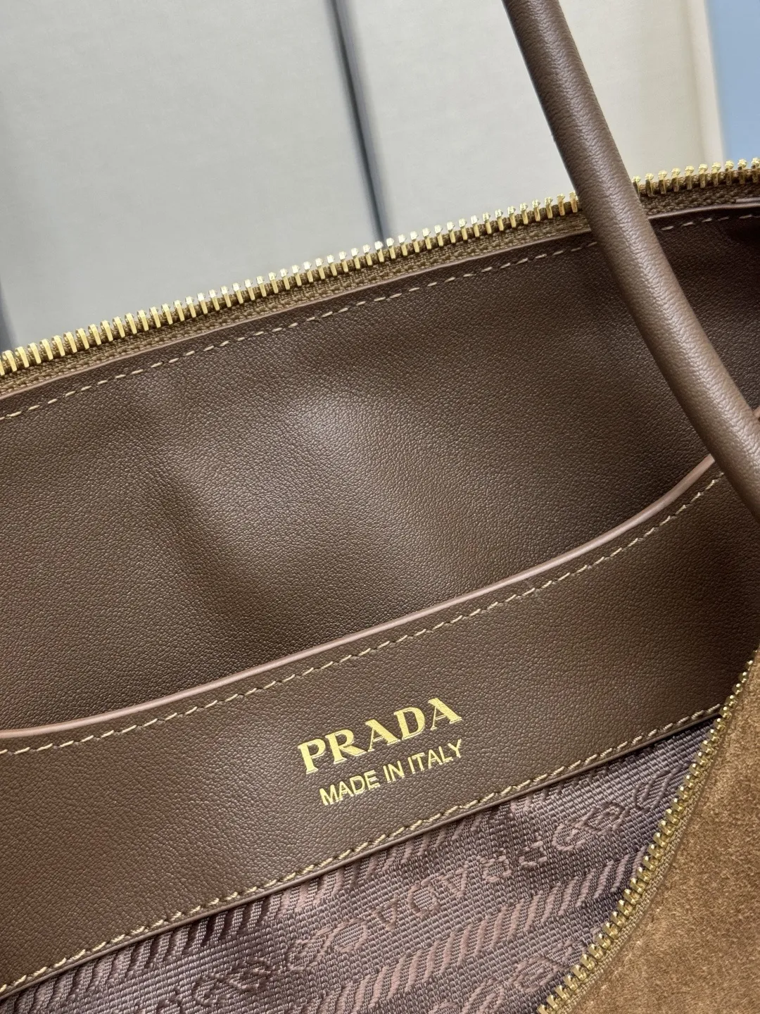 Prada Suede Shoulder Bag 1BA444 D88016287 — view 9