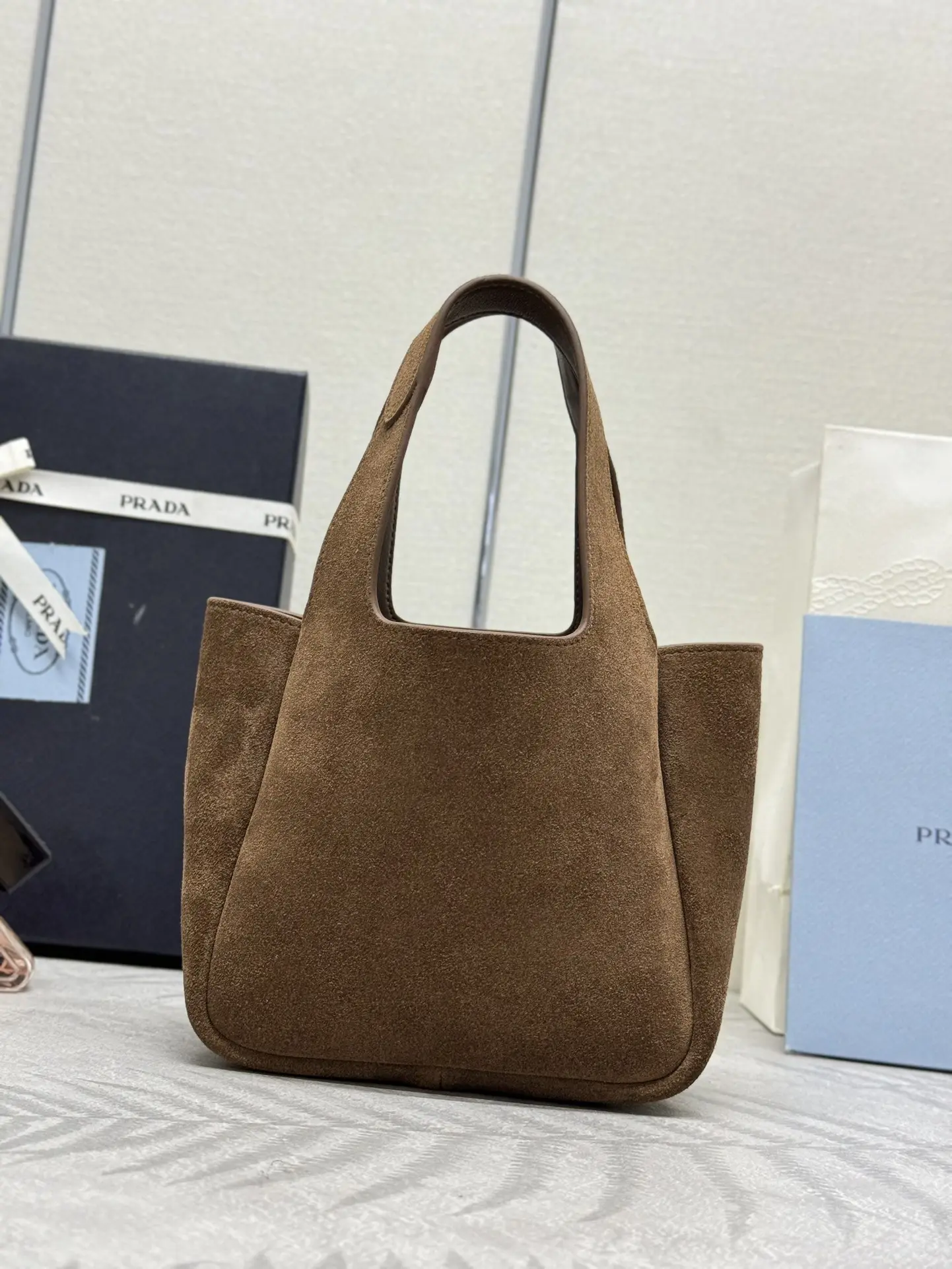 Prada Mini Suede Tote Bag D82016524 — view 2
