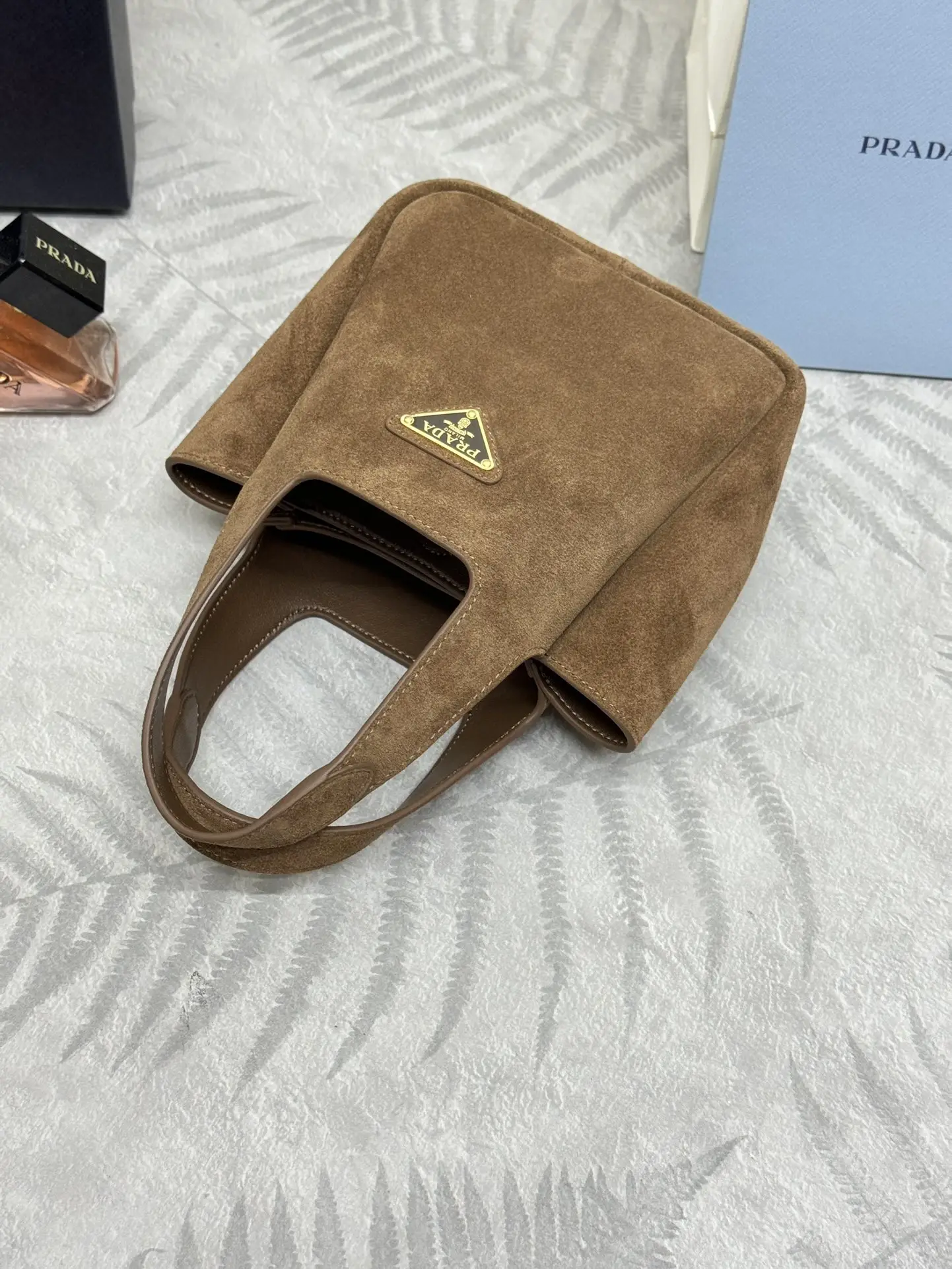 Prada Mini Suede Tote Bag D82016524 — view 5