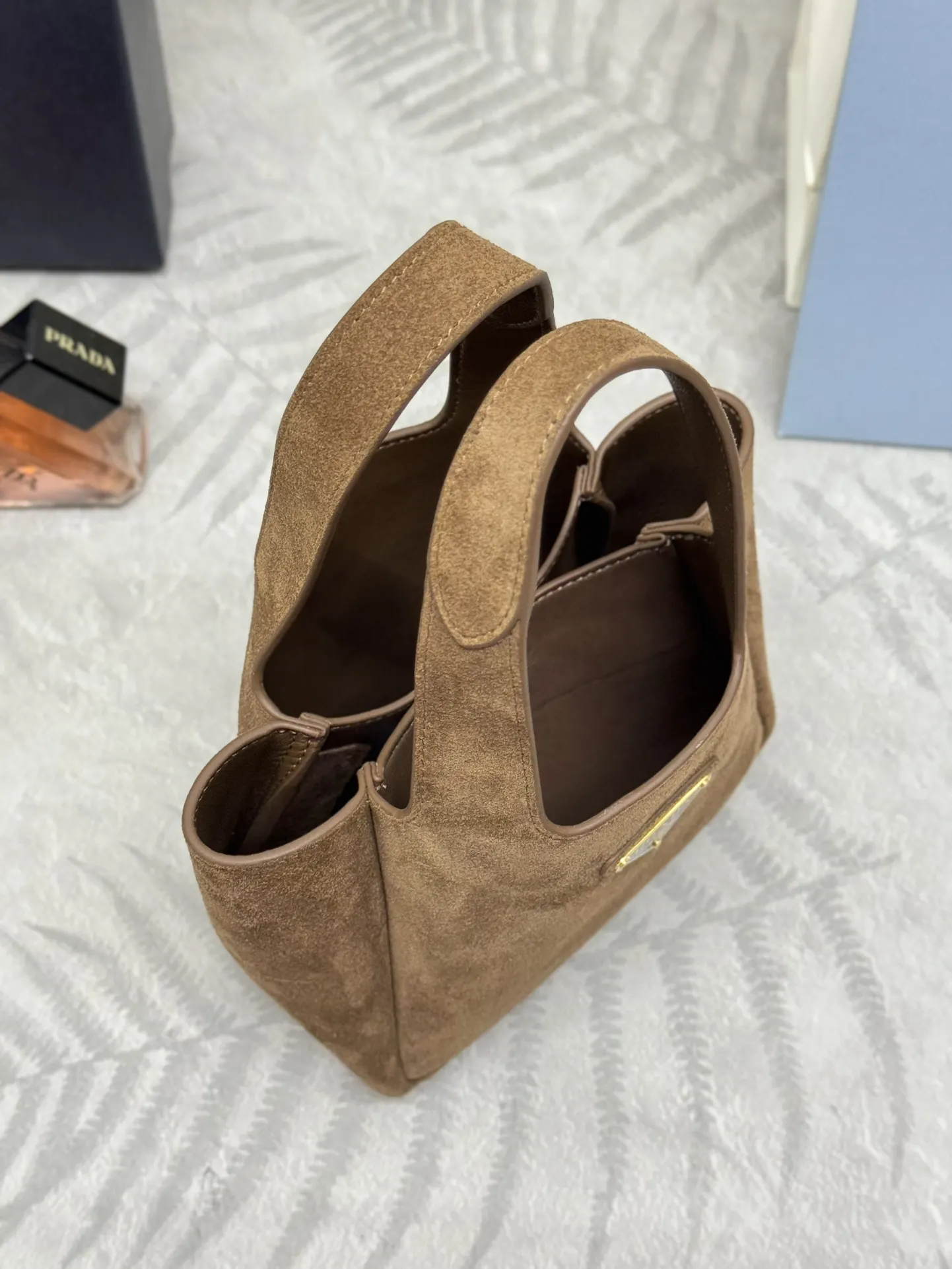 Prada Mini Suede Tote Bag D82016524 — view 6