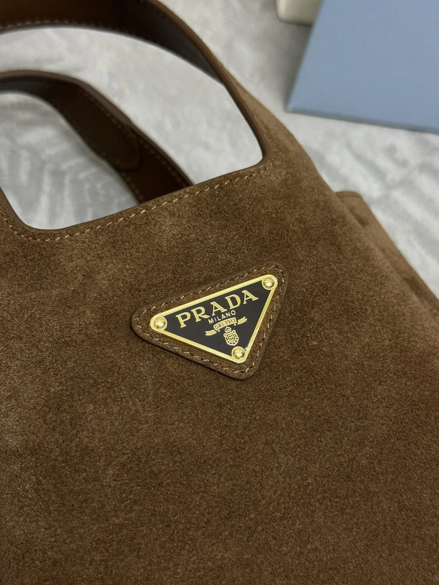 Prada Mini Suede Tote Bag D82016524 — view 8