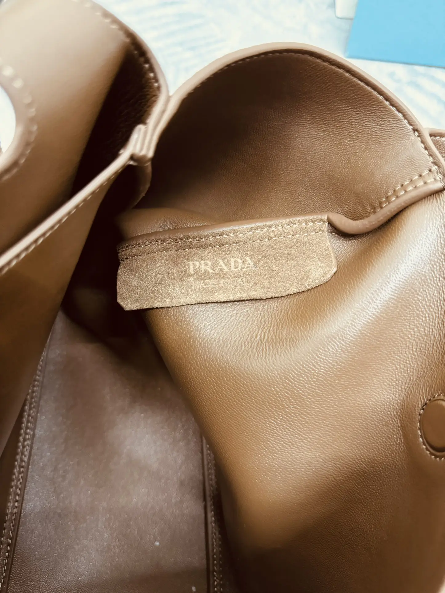 Suede Bucket Bag with Lambskin Lining D90016288 — view 9