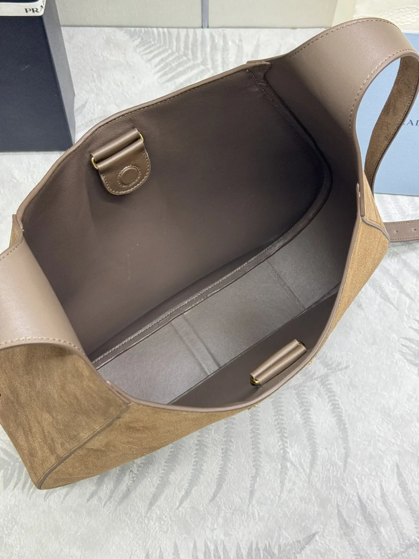 Prada Cleo Suede Shoulder Bag D100016289 — view 9