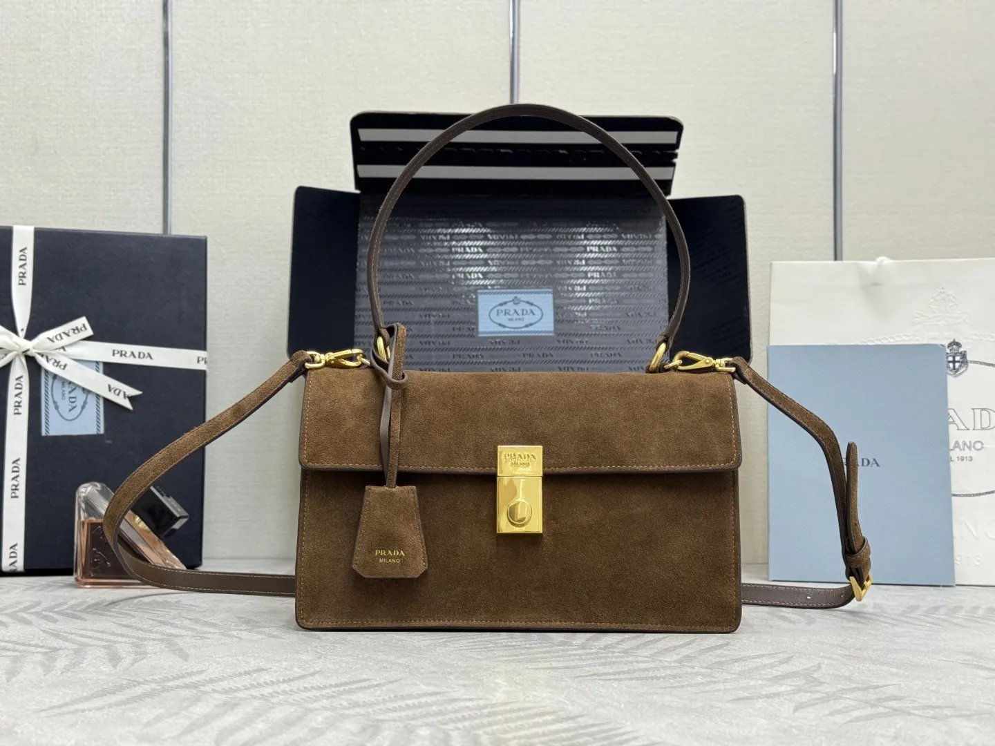 Soft Sound Suede Top-Handle Bag D105016290