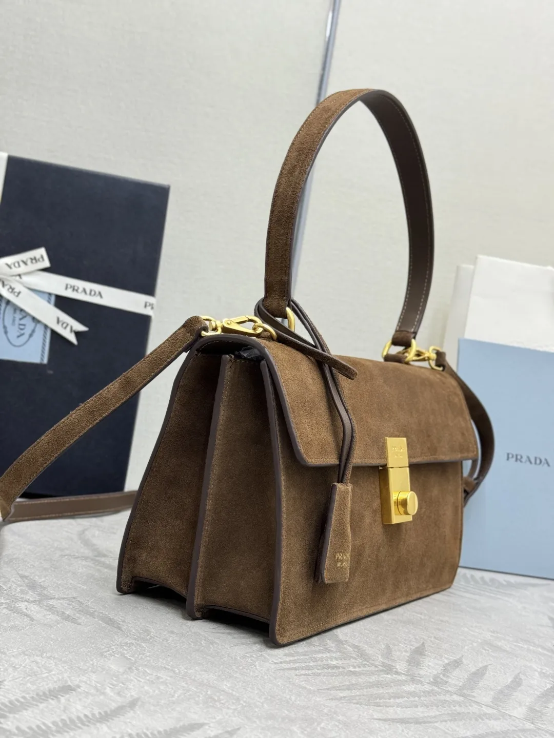 Soft Sound Suede Top-Handle Bag D105016290 — view 3