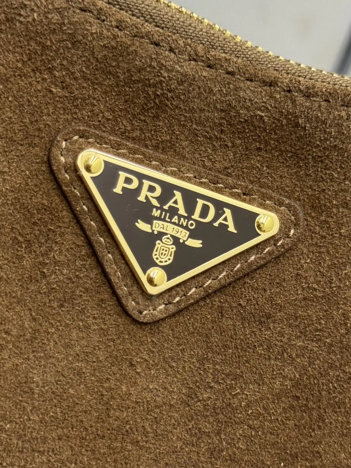 Prada Aimee Suede Hobo Shoulder Bag D88016292 — view 8
