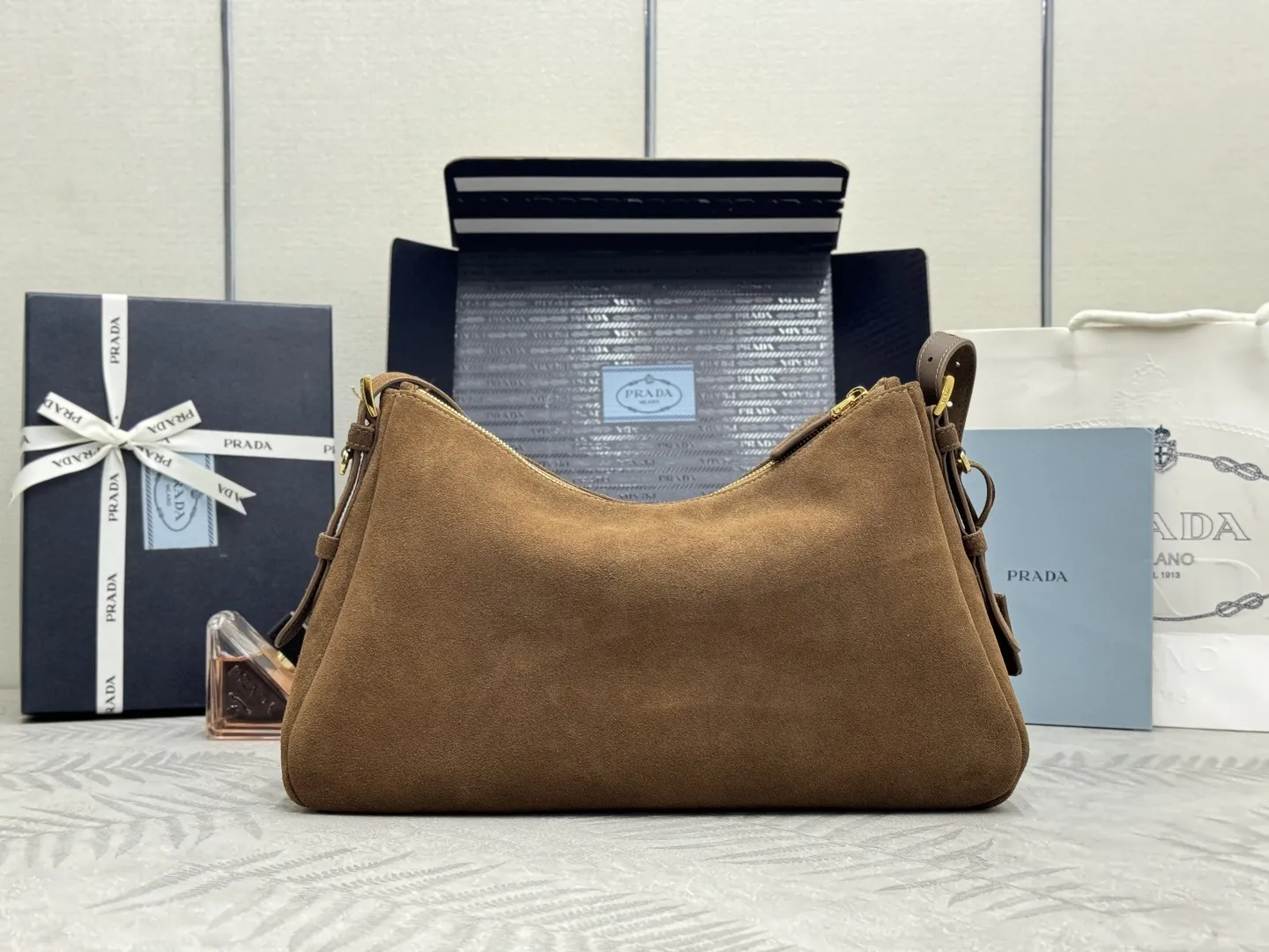 Aimee Suede Hobo Shoulder Bag D98016293 — view 2