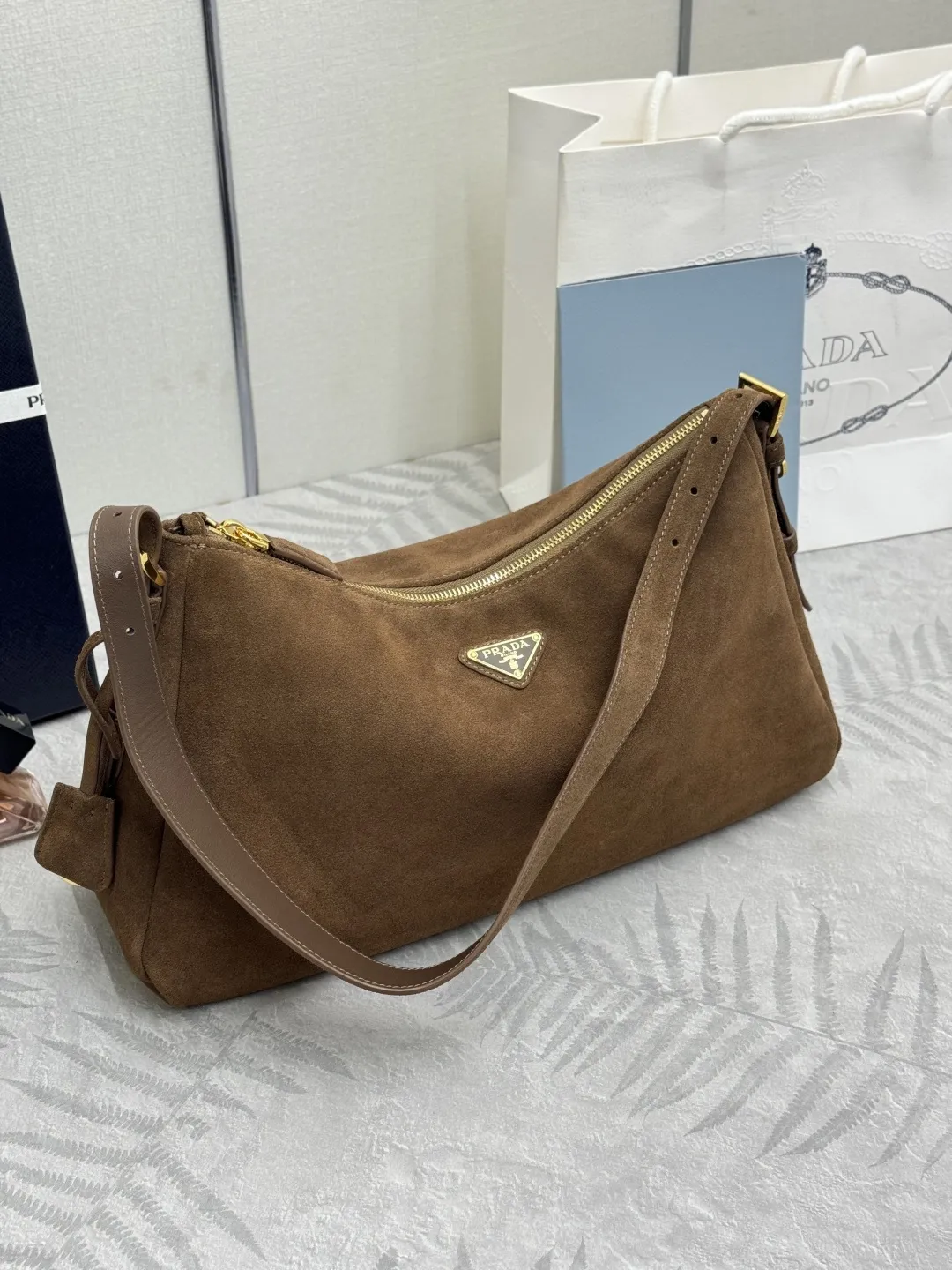 Aimee Suede Hobo Shoulder Bag D98016293 — view 4