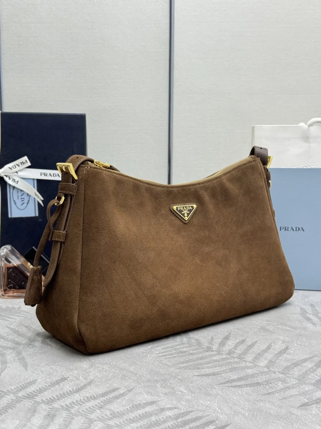 Aimee Suede Hobo Shoulder Bag D98016293 — view 6