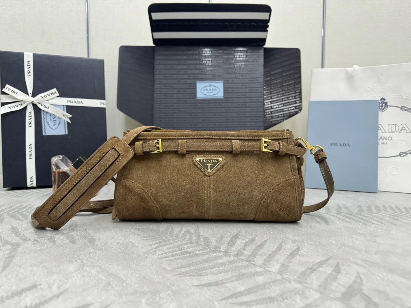 Prada Suede Crossbody Bag D89016294