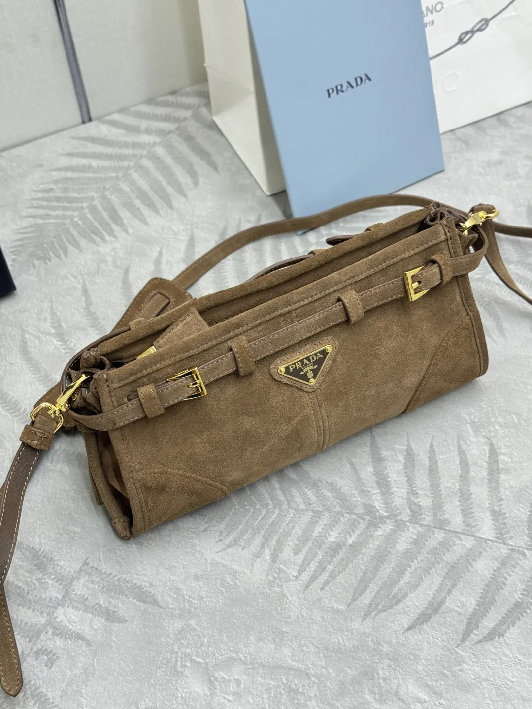 Prada Suede Crossbody Bag D89016294 — view 3