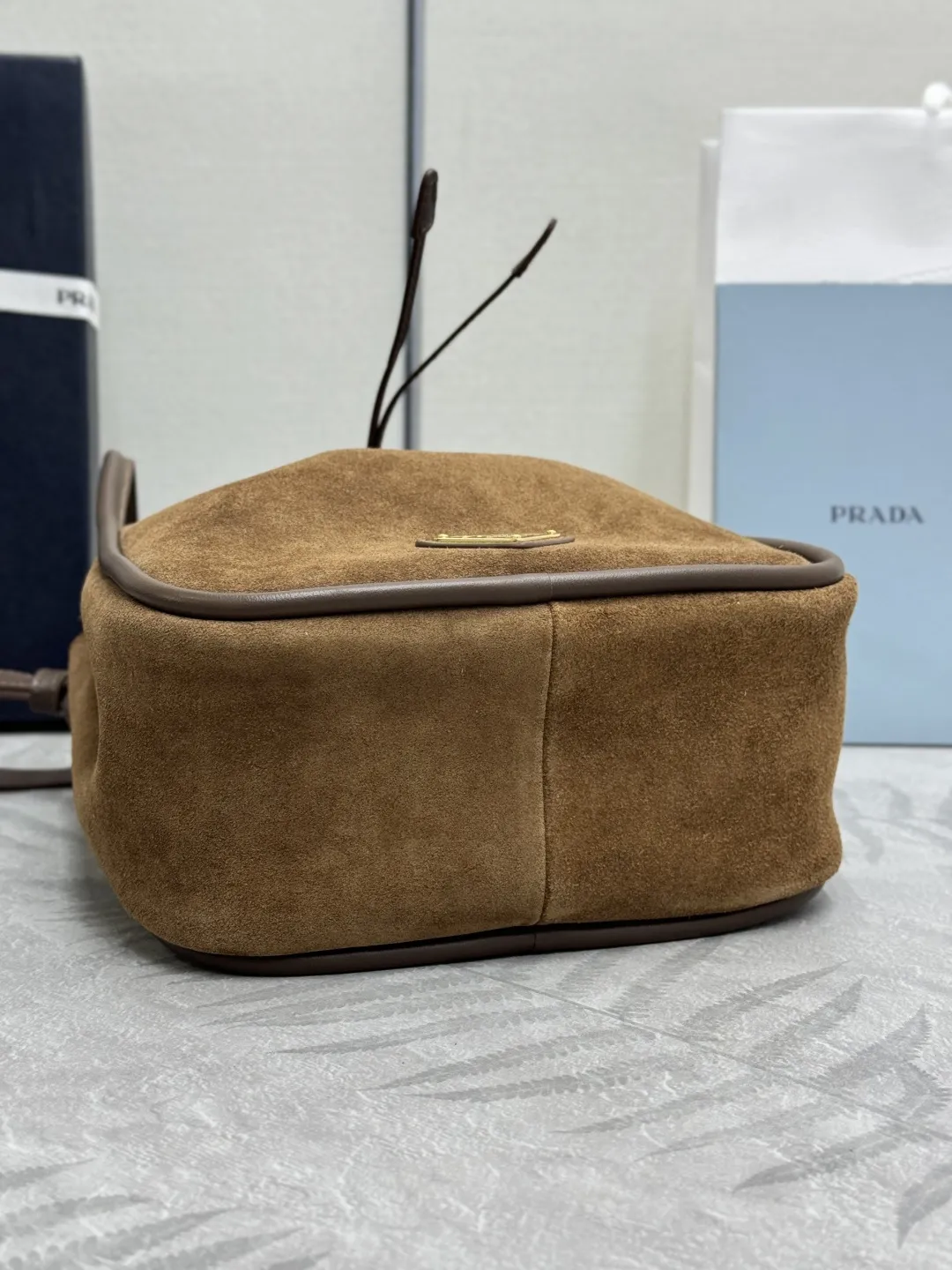 Suede Drawstring Bucket Bag D85016298 — view 6