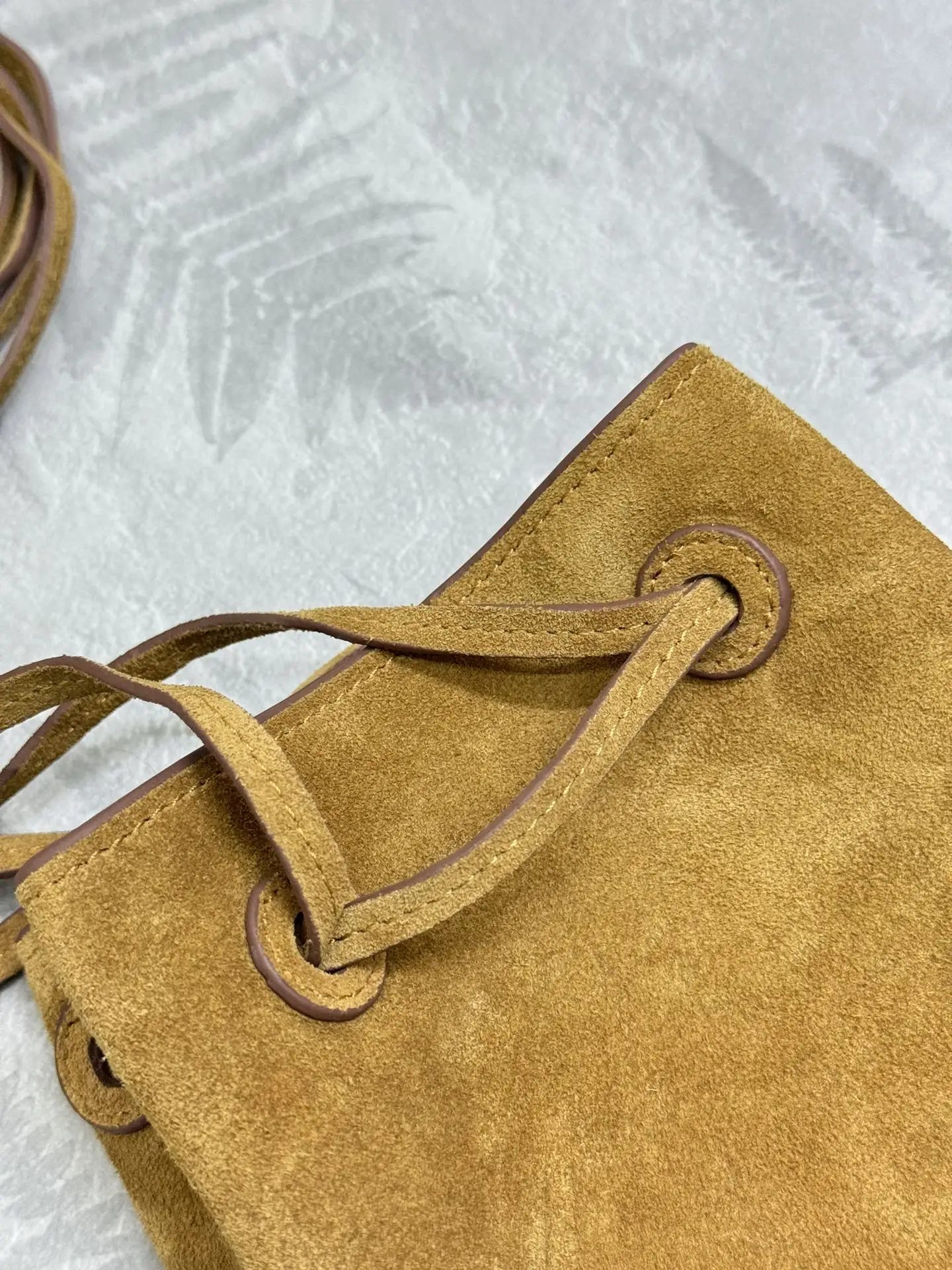 Suede Mini Drawstring Crossbody Bag D58016299 — view 6