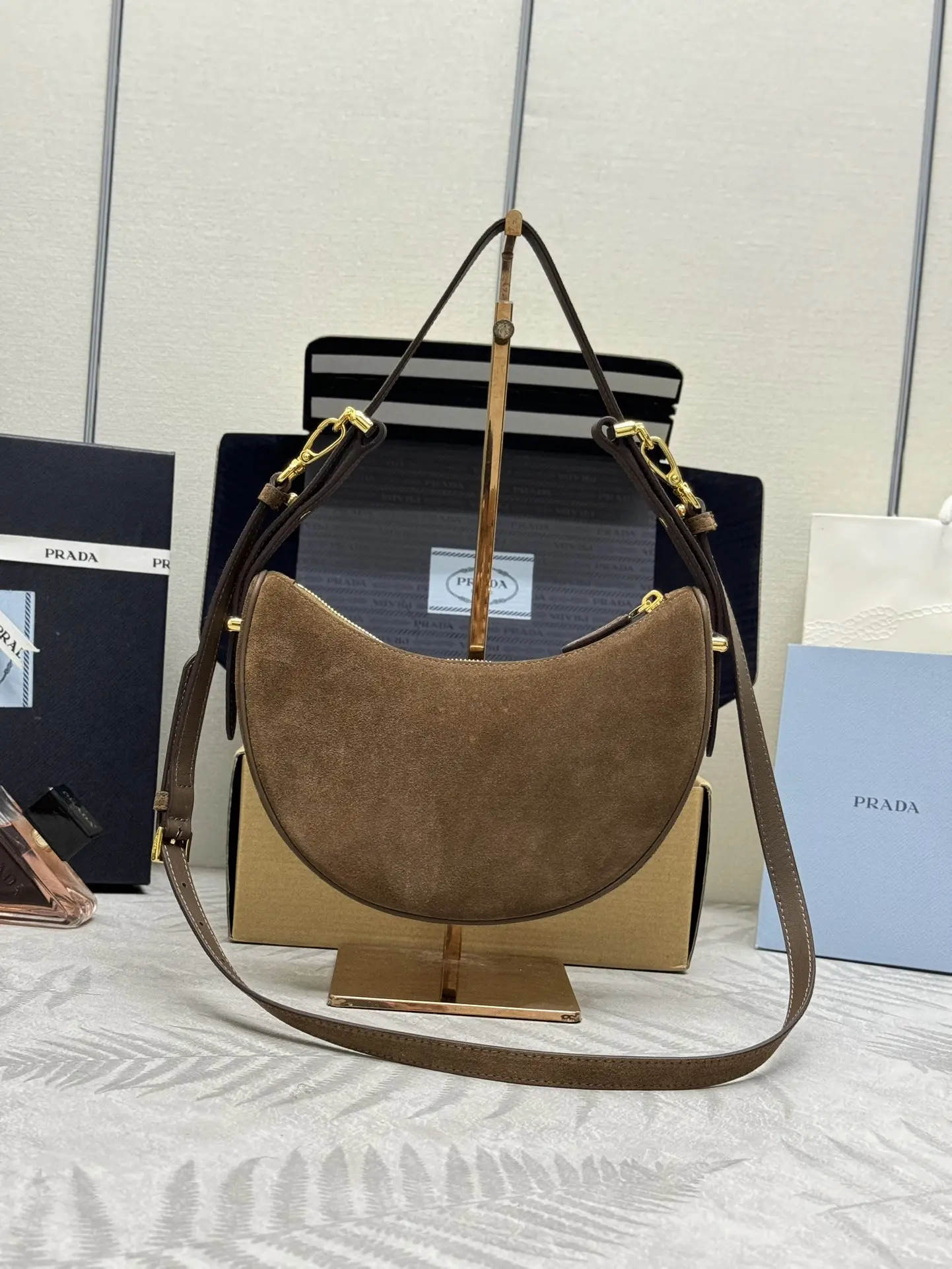 Prada Moon Suede Shoulder Bag D88016300 — view 3
