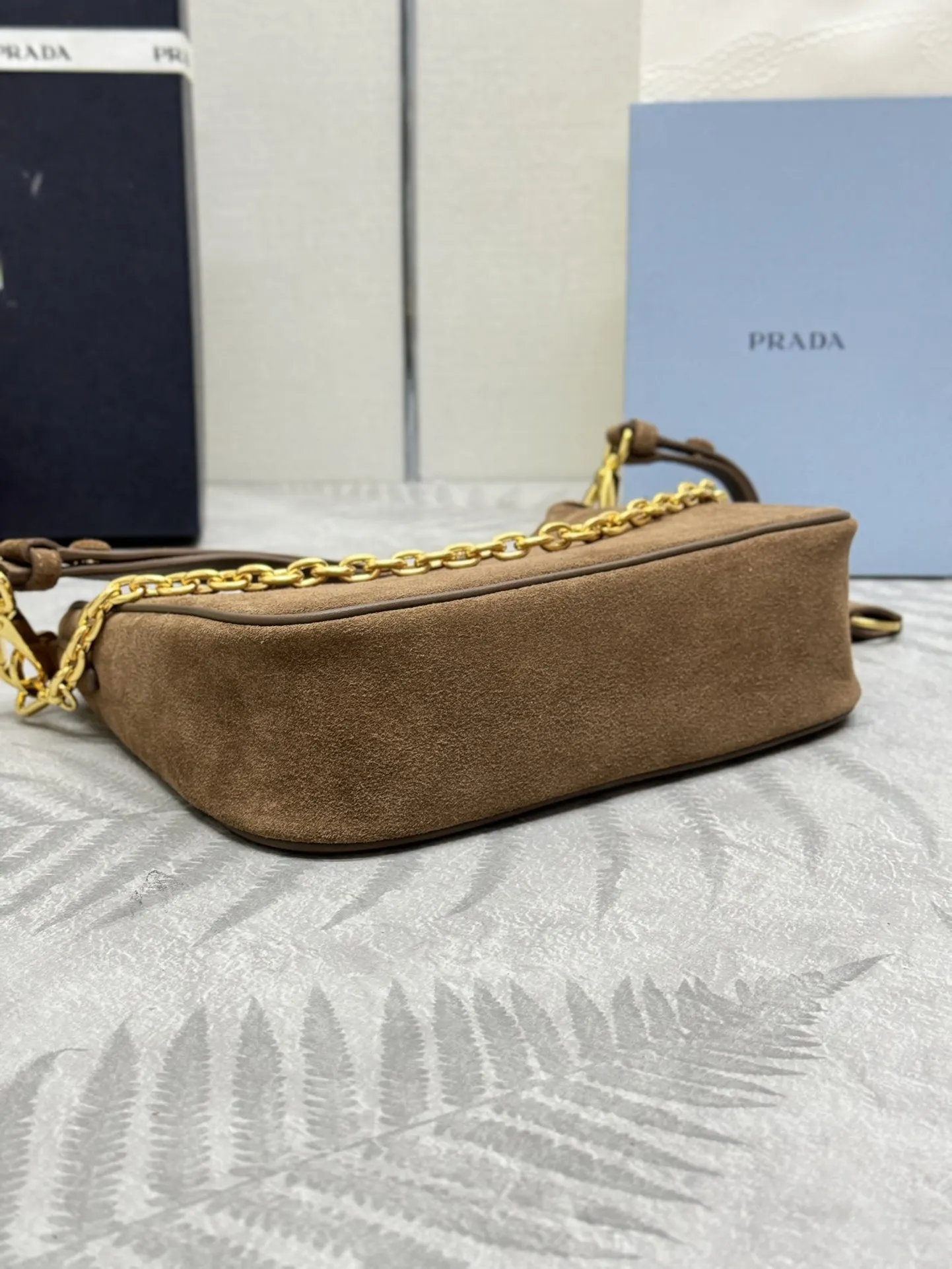 Suede Hobo Shoulder Bag 1BC204 D78016301 — view 5