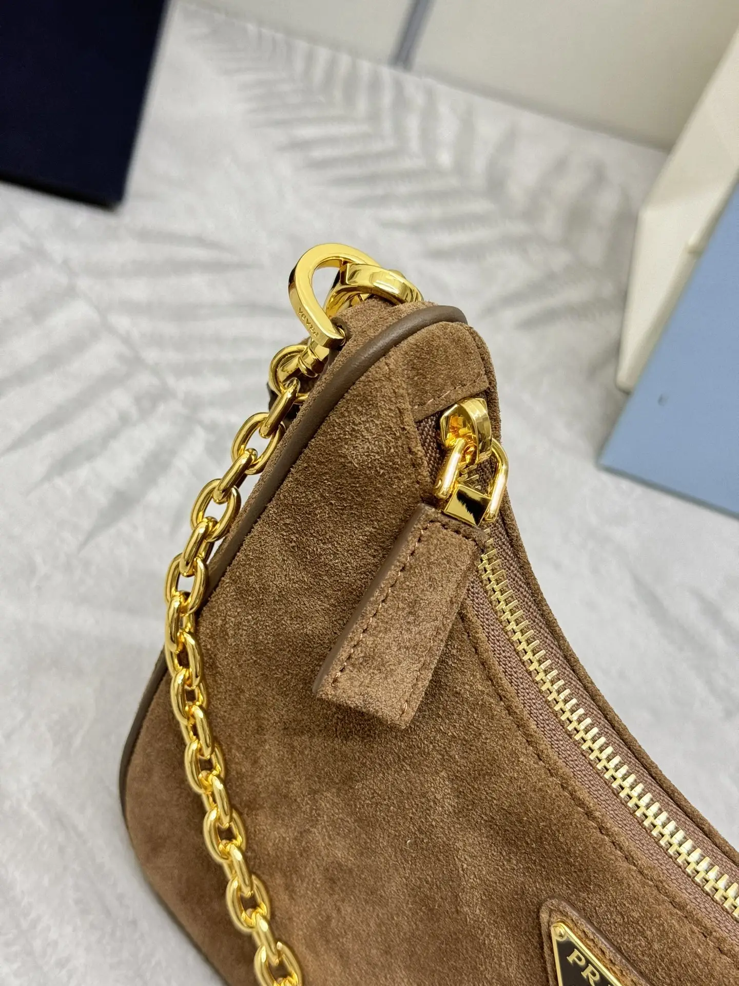 Suede Hobo Shoulder Bag 1BC204 D78016301 — view 6