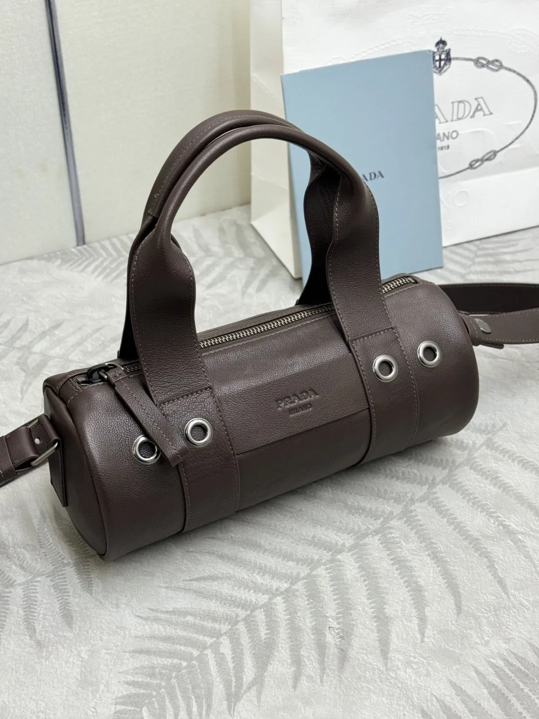 Prada Leather Top-Handle Shoulder Bag D103016303 — view 3