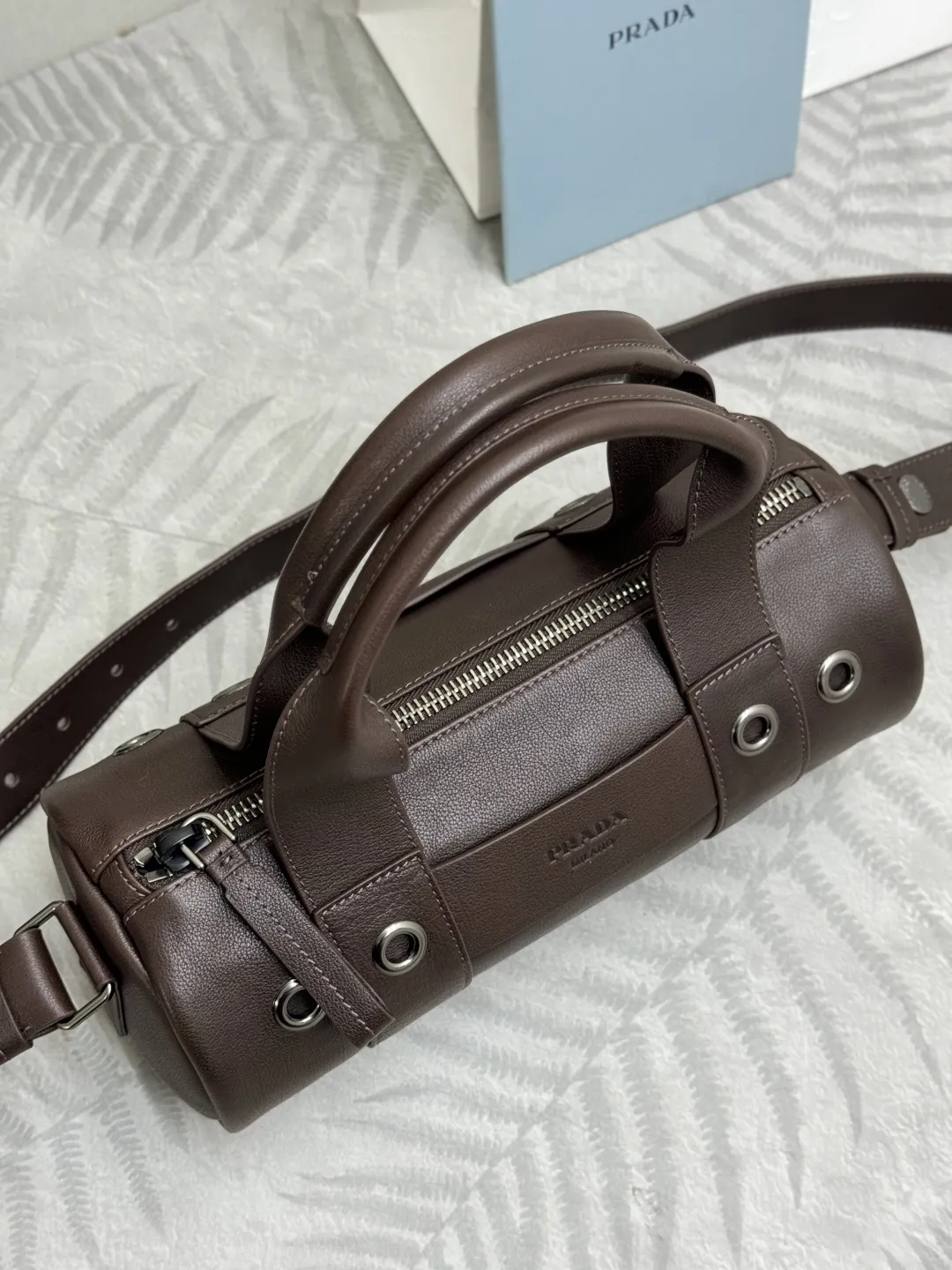 Prada Leather Top-Handle Shoulder Bag D103016303 — view 4