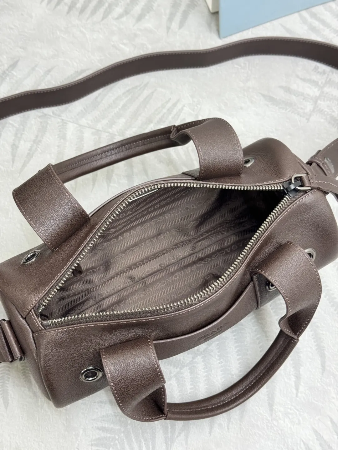 Prada Leather Top-Handle Shoulder Bag D103016303 — view 8