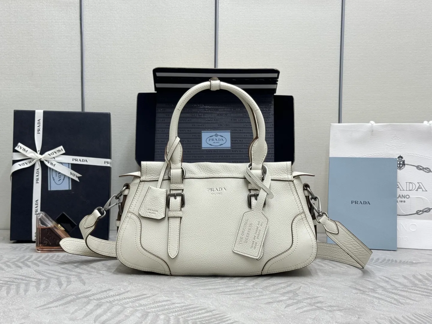 Prada Deerskin Leather Tote Bag D113016304