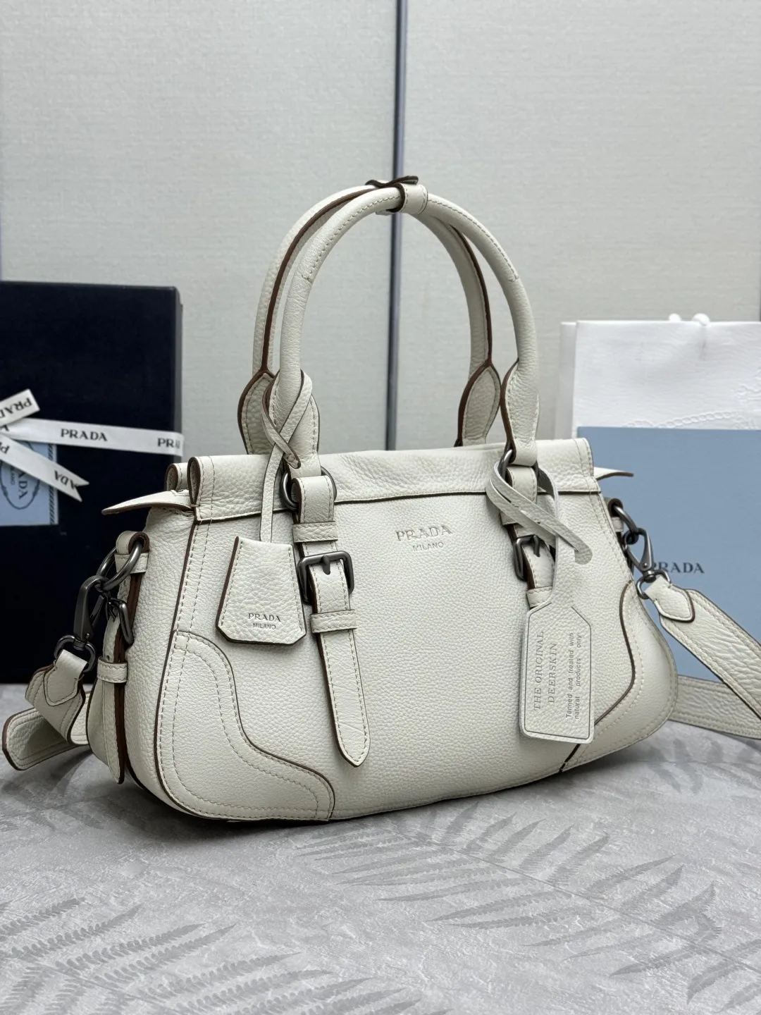 Prada Deerskin Leather Tote Bag D113016304 — view 3