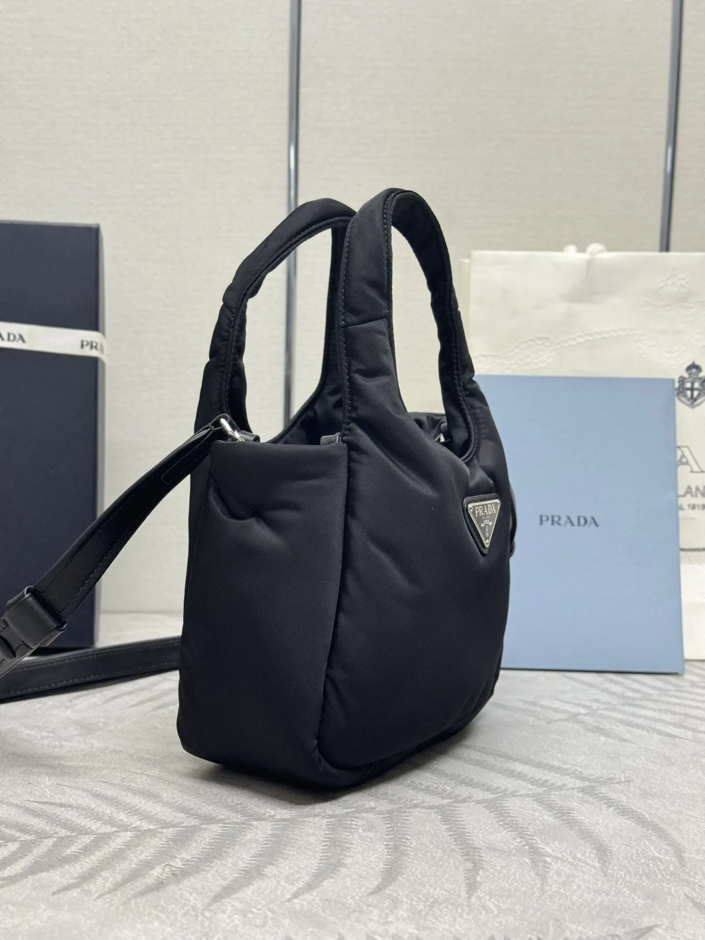 Prada Mini Nylon Tote Bag D68016511 — view 2