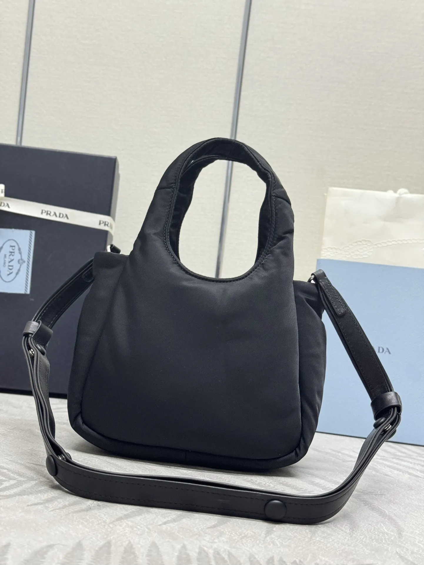 Prada Mini Nylon Tote Bag D68016511 — view 3