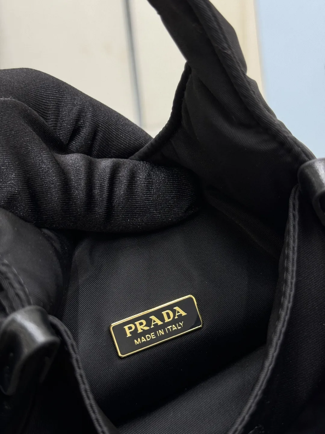 Prada Bow-Detail Padded Nylon Shoulder Bag D75016307 — view 9