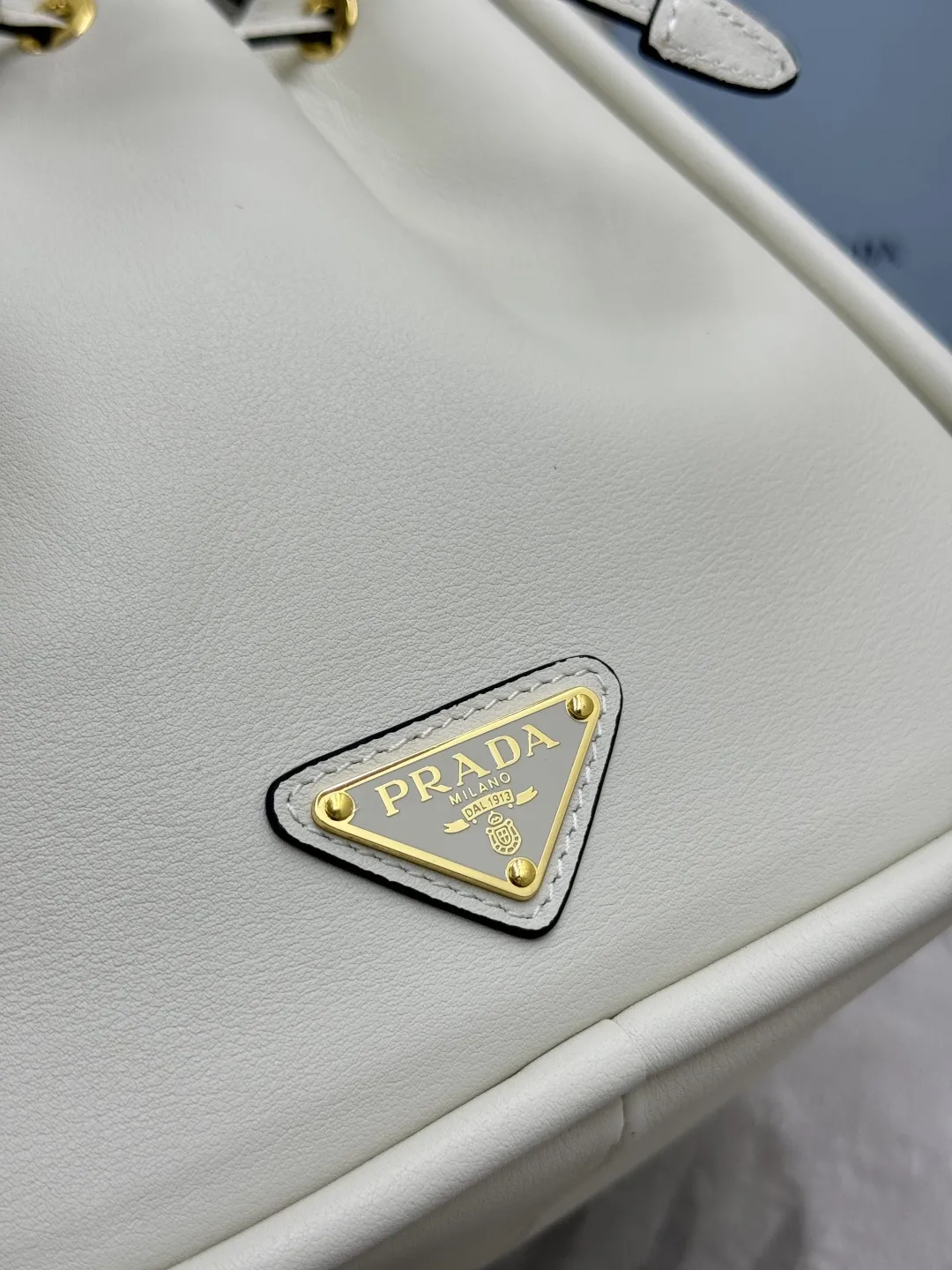 Prada 1BE087 Leather Bucket Bag D88016309 — view 7