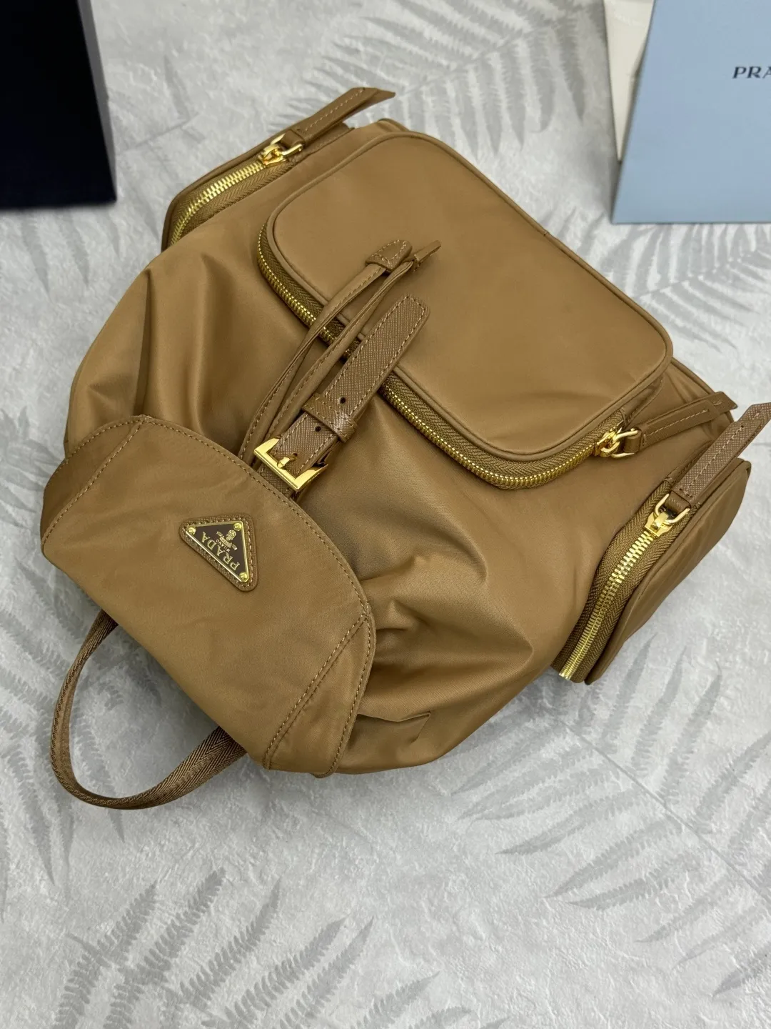 Nylon Drawstring Flap Backpack D83016314 — view 6