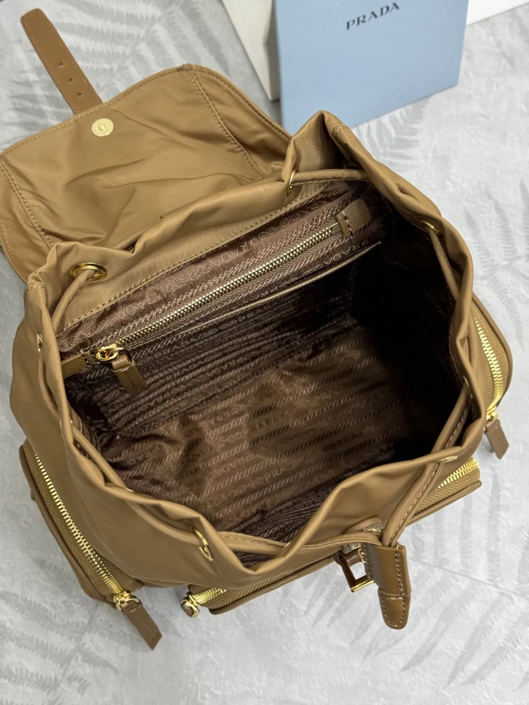 Nylon Drawstring Flap Backpack D83016314 — view 8