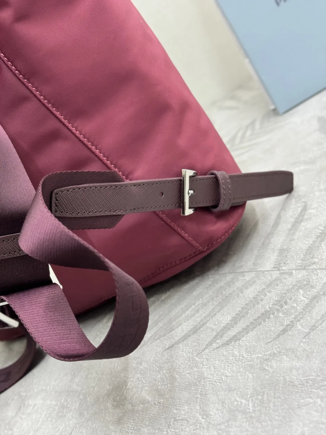 Nylon and Leather Drawstring Backpack D73016315 — view 6
