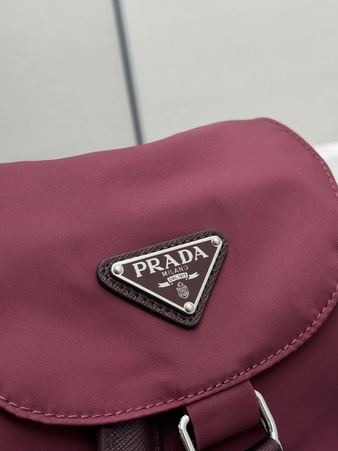 Nylon and Leather Drawstring Backpack D73016315 — view 7