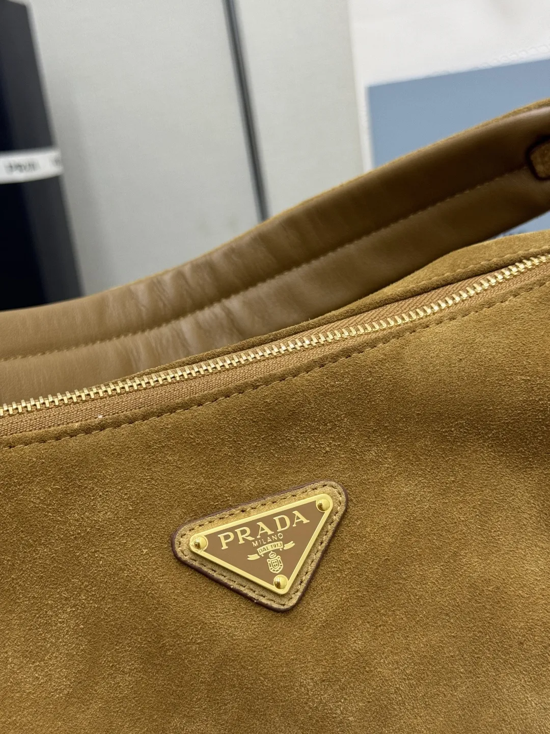 Suede and Nylon Shoulder Bag D98016318 — view 6