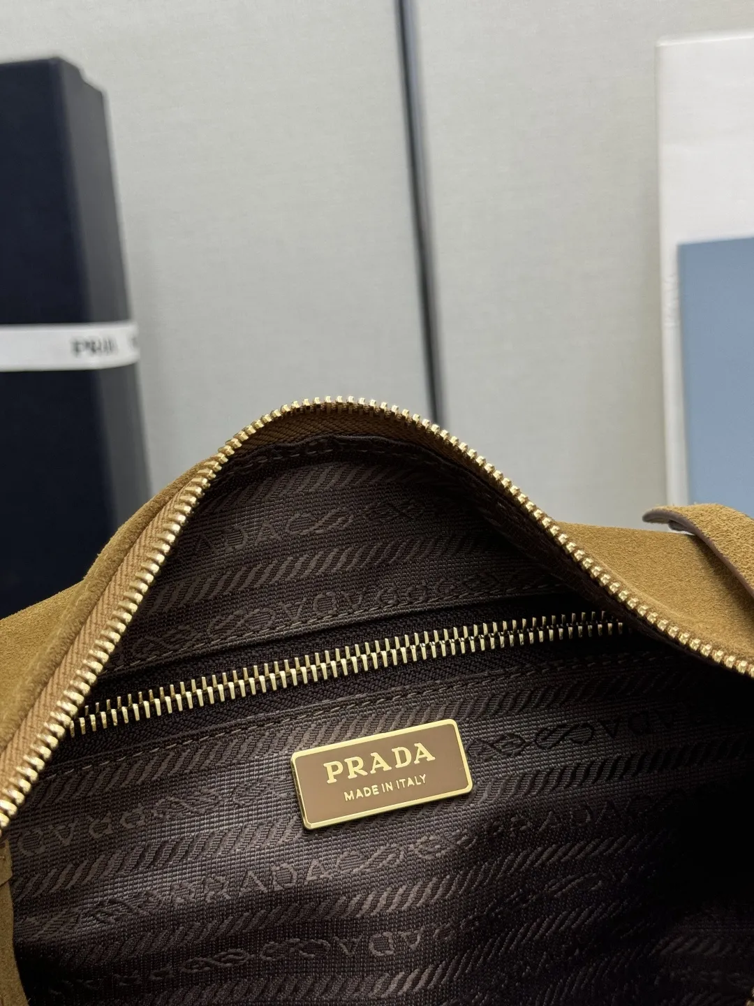 Suede and Nylon Shoulder Bag D98016318 — view 9