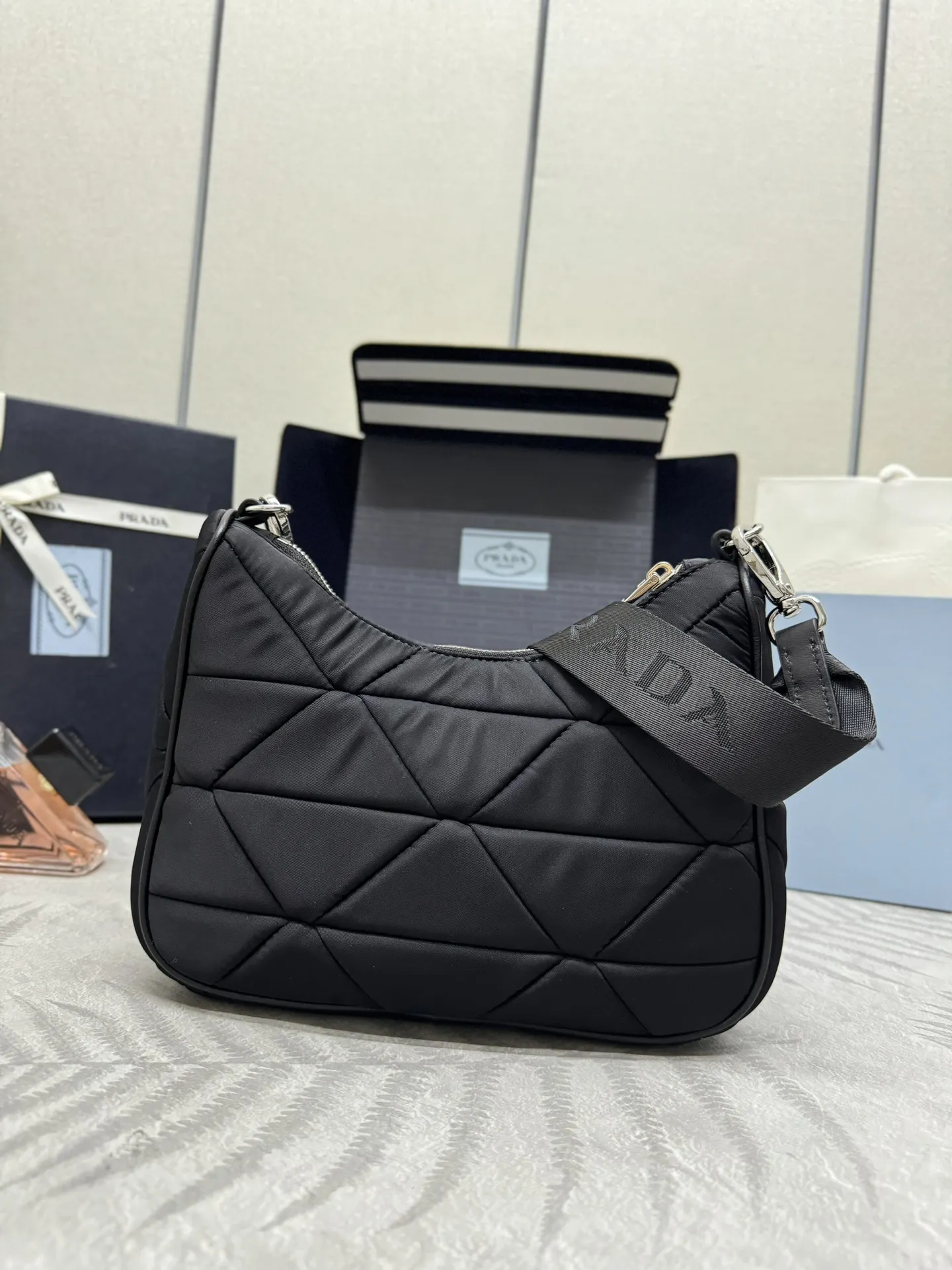 Prada Re-Edition 1BC151 Quilted Nylon Shoulder Bag D70016328 — view 2