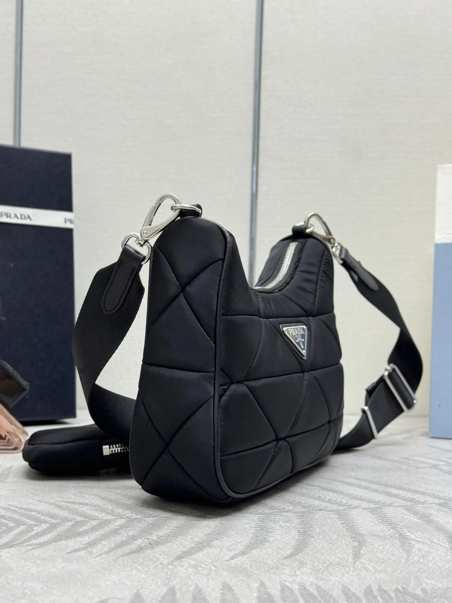 Prada Re-Edition 1BC151 Quilted Nylon Shoulder Bag D70016328 — view 3