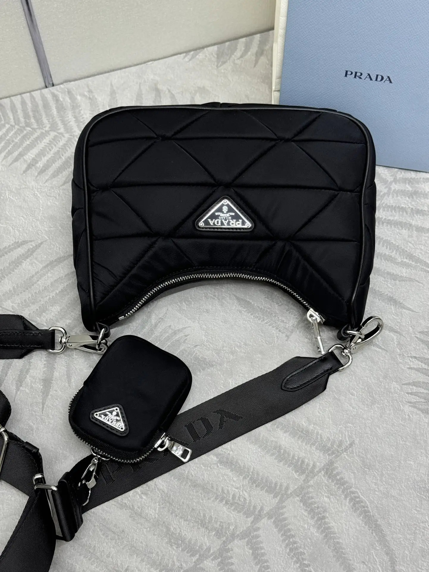 Prada Re-Edition 1BC151 Quilted Nylon Shoulder Bag D70016328 — view 5