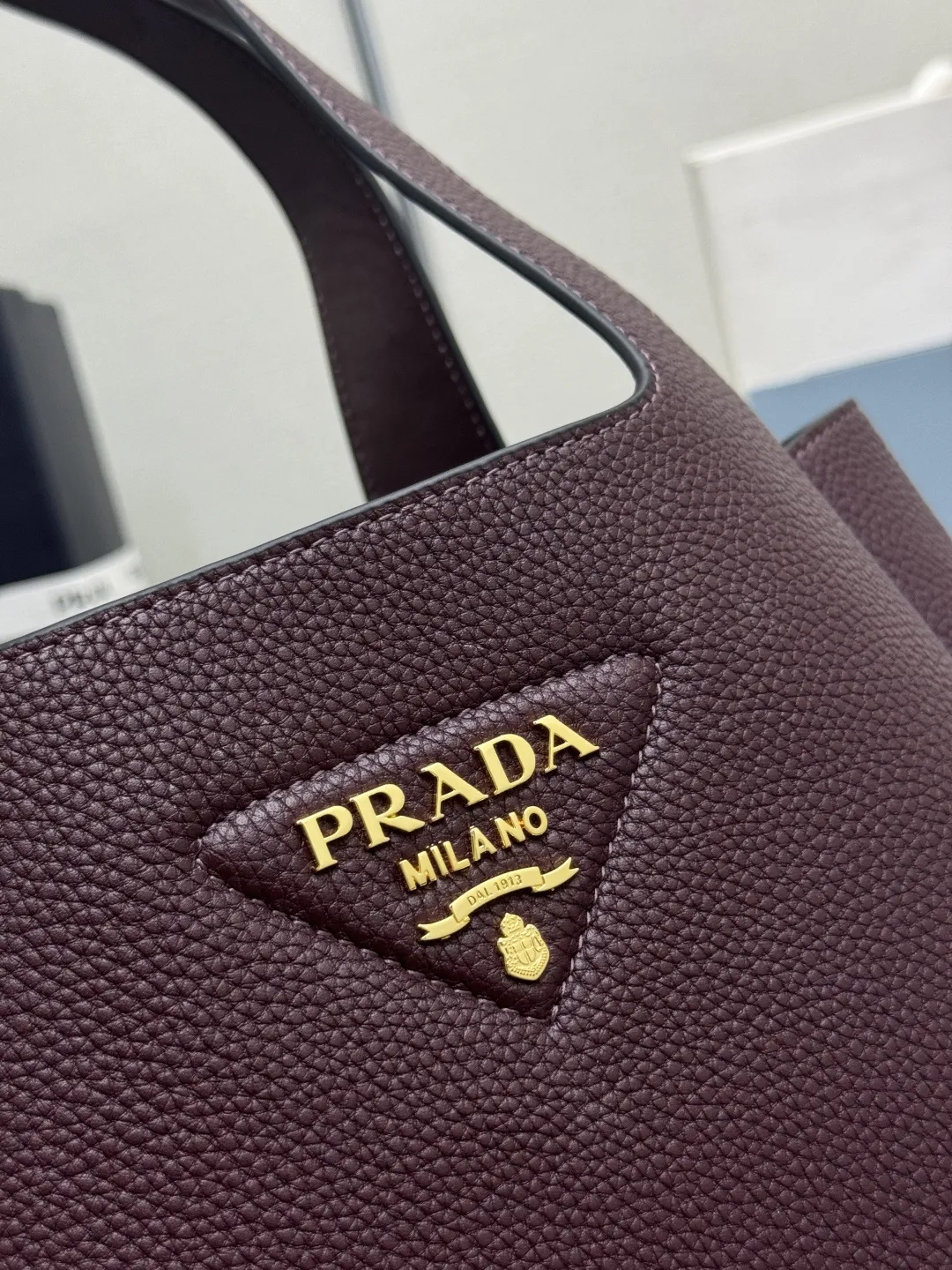 Prada Medium Lambskin Shopping Tote Bag D100016329 — view 7