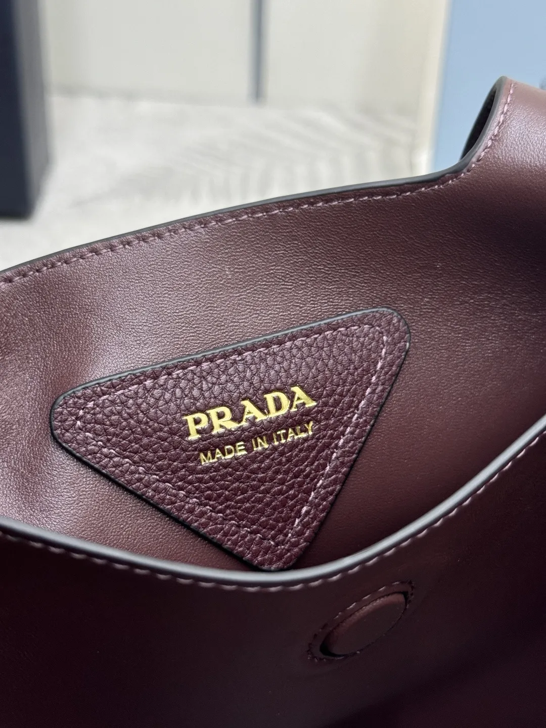 Prada Medium Lambskin Shopping Tote Bag D100016329 — view 9
