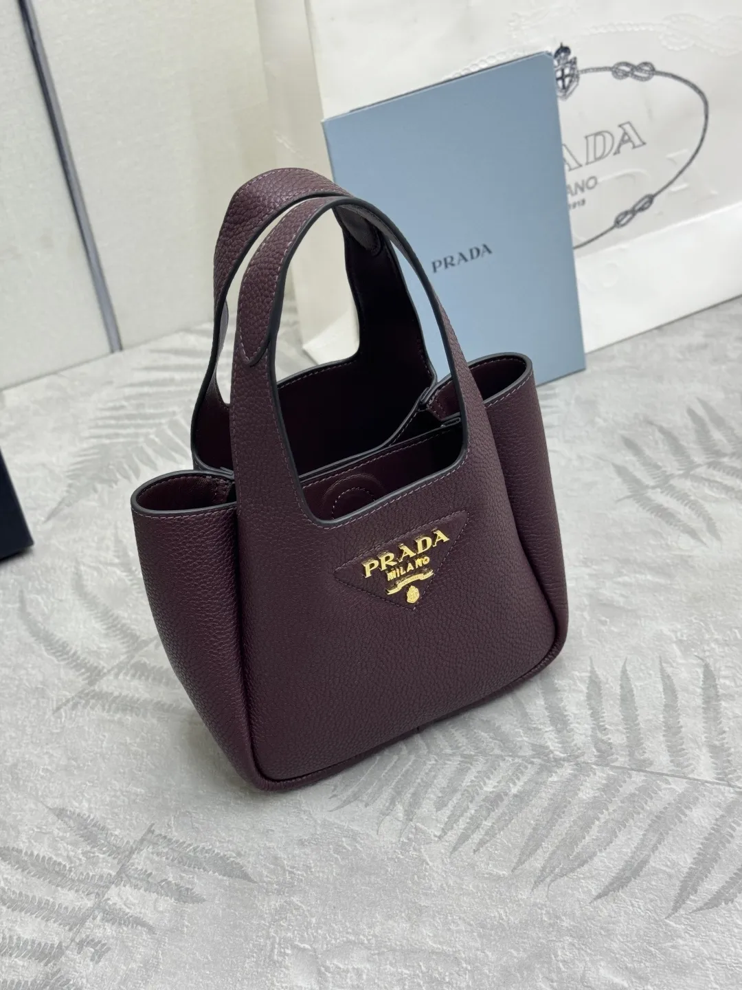 Mini Bucket Bag in Deer-Print Leather D94016330 — view 3