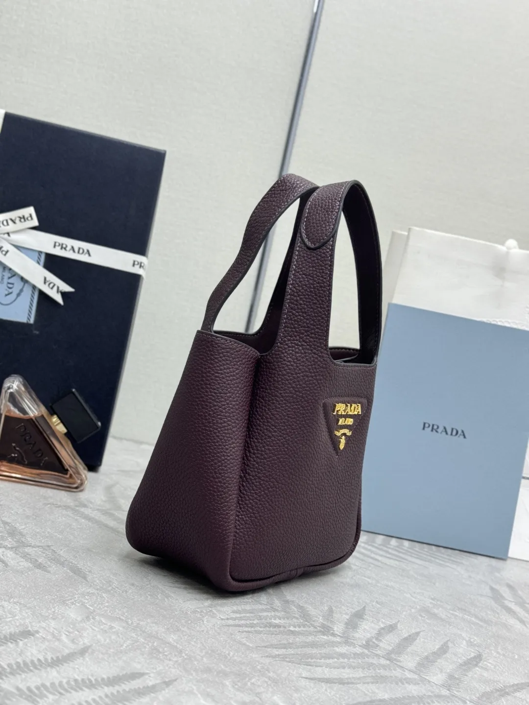 Mini Bucket Bag in Deer-Print Leather D94016330 — view 4